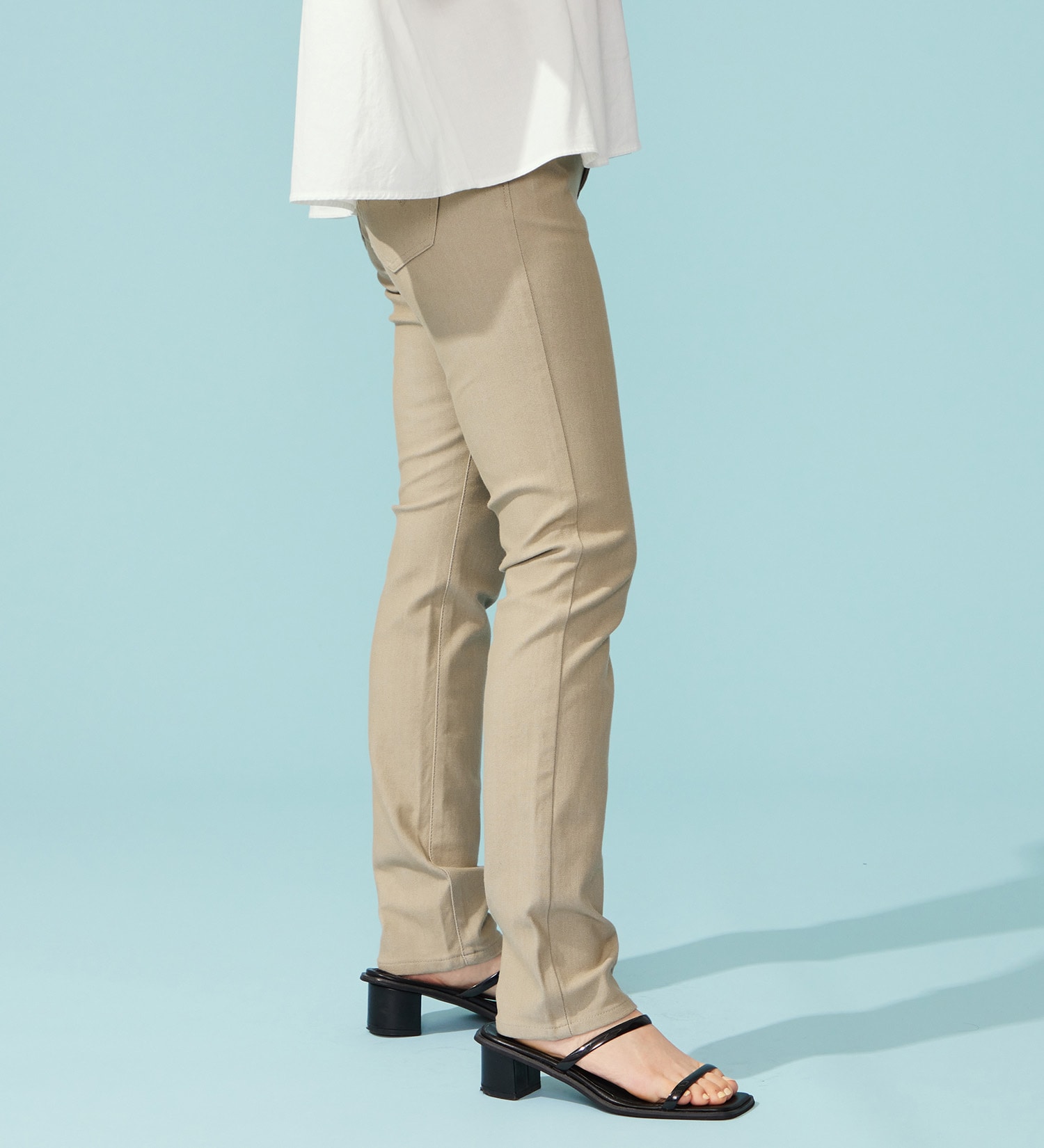 EDWIN(エドウイン)の【予約P】EDWIN LADIES COOL スリムストレートデニムパンツ【涼】|パンツ/パンツ/レディース|ベージュ