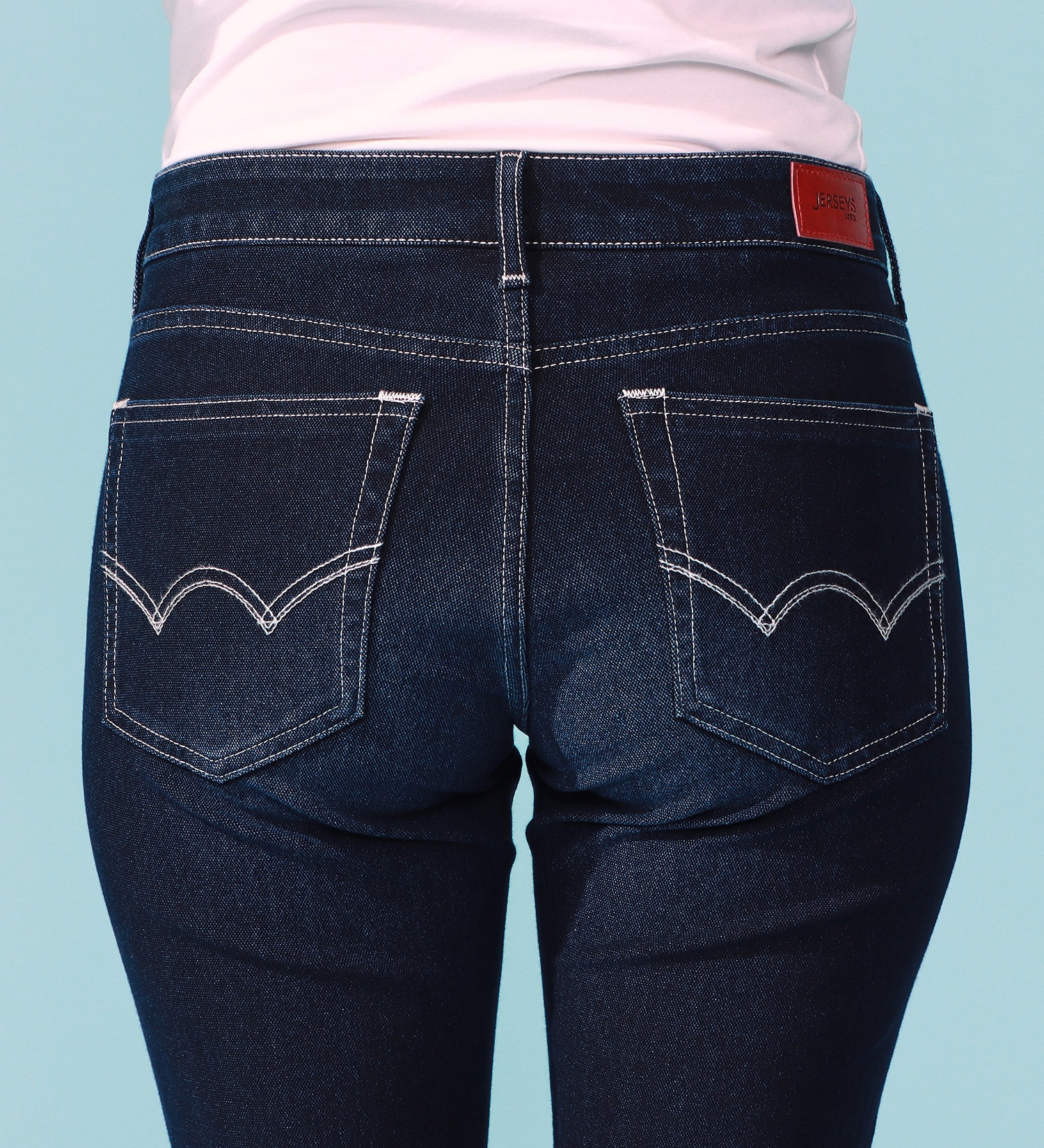 EDWIN(エドウイン)の【予約P】EDWIN LADIES COOL スリムストレートデニムパンツ【涼】|パンツ/デニム / ジーンズパンツ/レディース|濃色ブルー