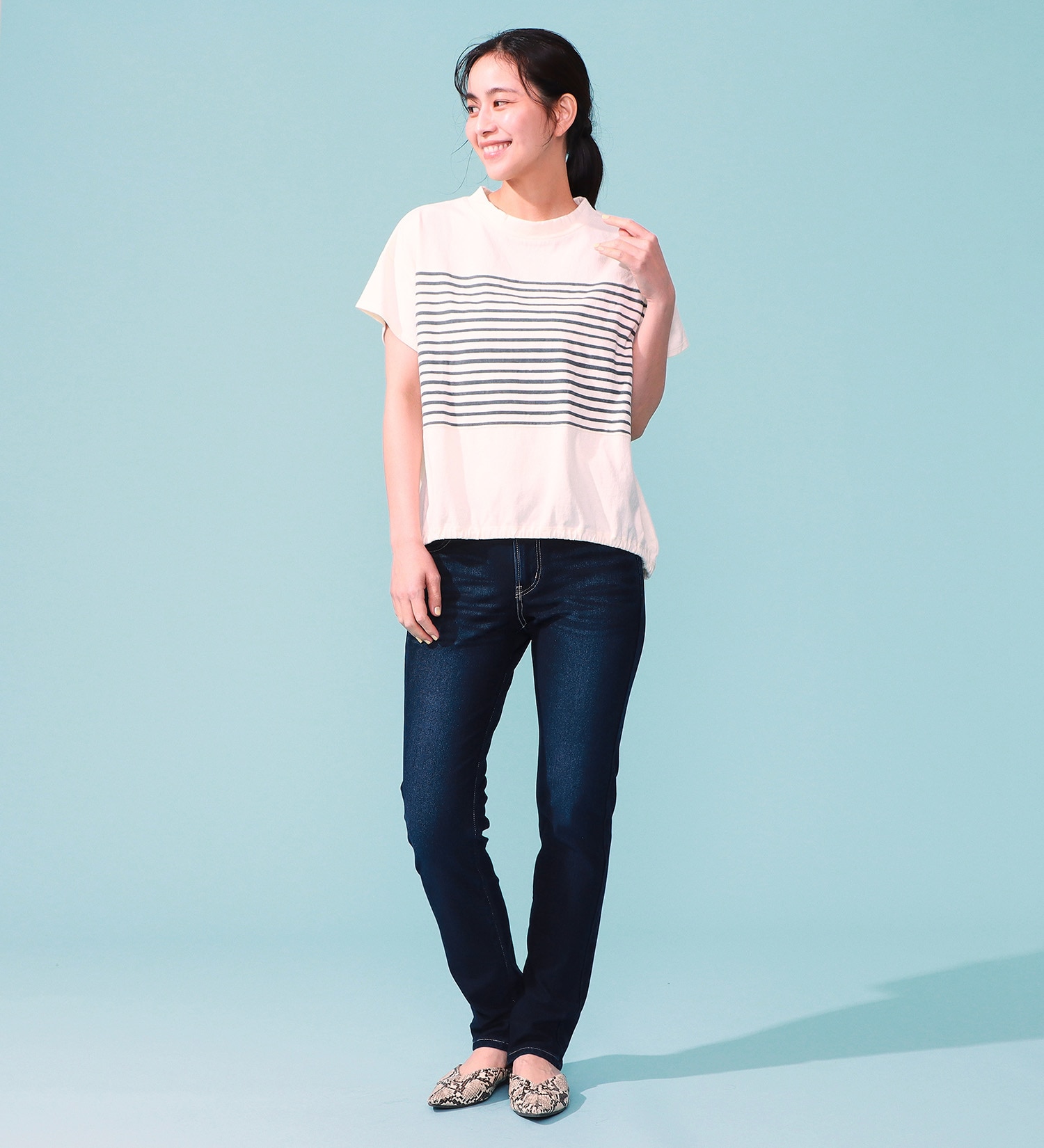 EDWIN(エドウイン)の【予約P】EDWIN LADIES COOL スリムストレートデニムパンツ【涼】|パンツ/デニム / ジーンズパンツ/レディース|濃色ブルー