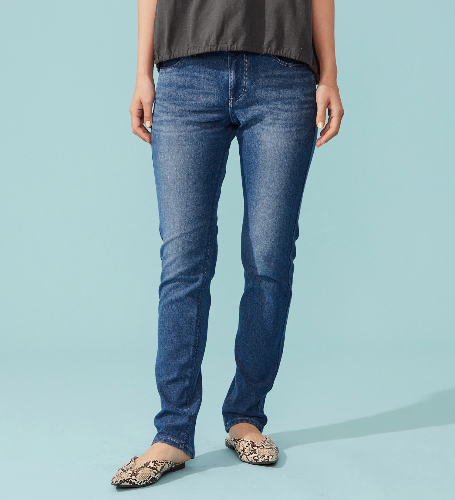 EDWIN(エドウイン)の【予約P】EDWIN LADIES COOL スリムストレートデニムパンツ【涼】|パンツ/デニム / ジーンズパンツ/レディース|淡色ブルー