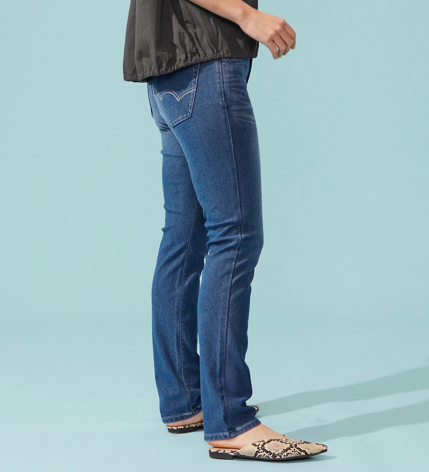 EDWIN(エドウイン)の【予約P】EDWIN LADIES COOL スリムストレートデニムパンツ【涼】|パンツ/デニム / ジーンズパンツ/レディース|淡色ブルー