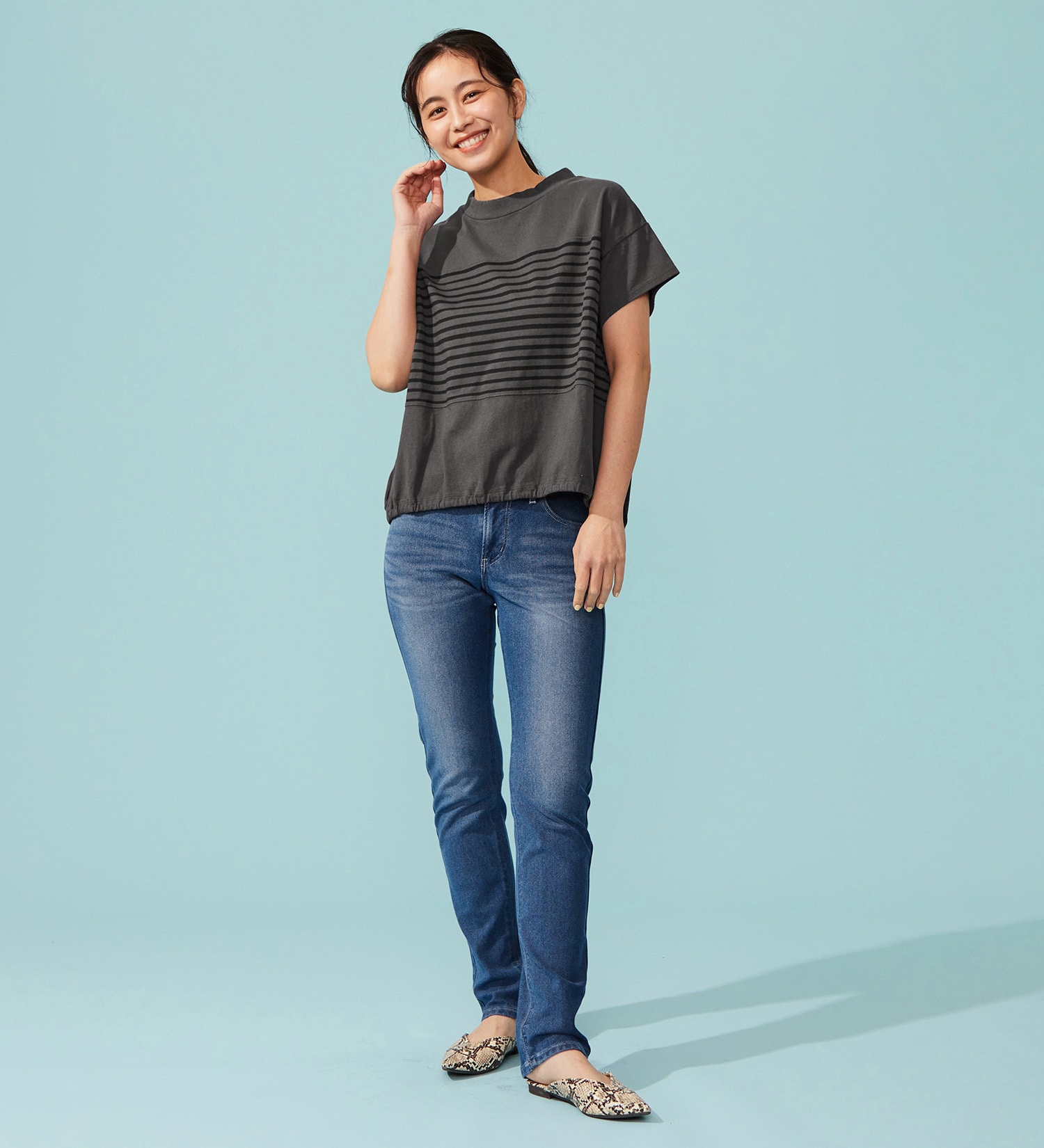 EDWIN(エドウイン)の【予約P】EDWIN LADIES COOL スリムストレートデニムパンツ【涼】|パンツ/デニム / ジーンズパンツ/レディース|淡色ブルー