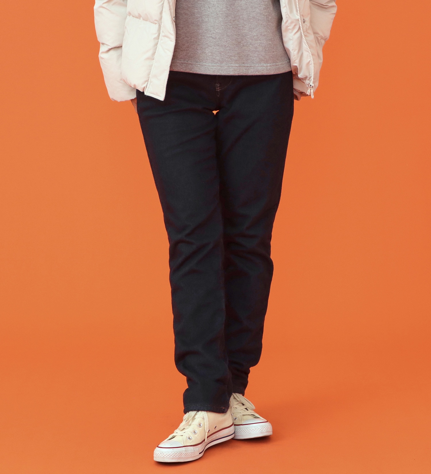 EDWIN(エドウイン)の【予約P】EDWIN LADIES BODY FIREジャージーズ デッドエアー『3層構造+空気層であったかい。』 ストレートデニムパンツ【冬用/暖/ストレッチ/裏起毛/防風】|パンツ/パンツ/レディース|インディゴブルー