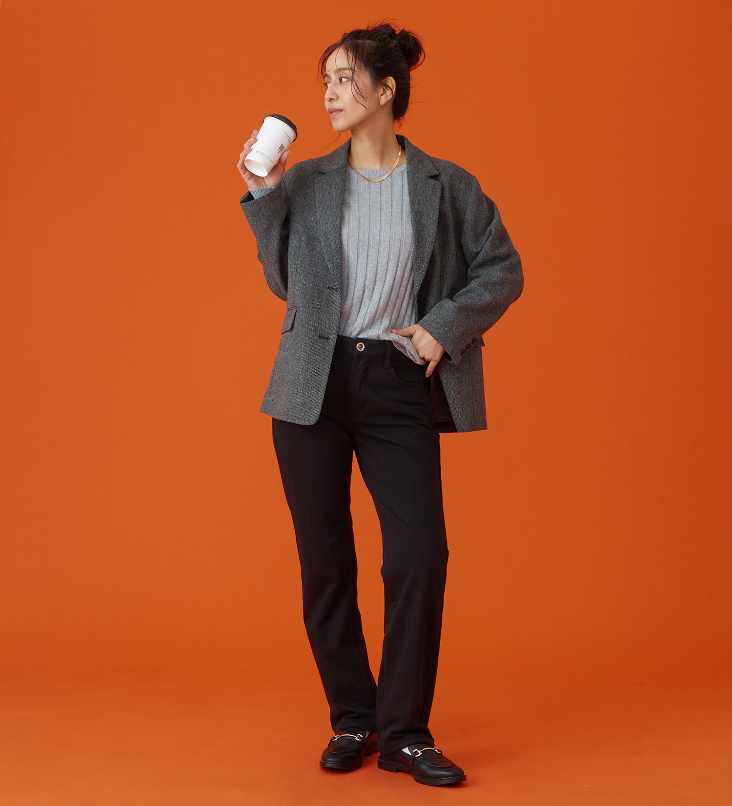 EDWIN(エドウイン)の【予約P】EDWIN LADIES BODY FIREジャージーズ デッドエアー『3層構造+空気層であったかい。』 ストレートデニムパンツ【冬用/暖/ストレッチ/裏起毛/防風】|パンツ/パンツ/レディース|ブラック