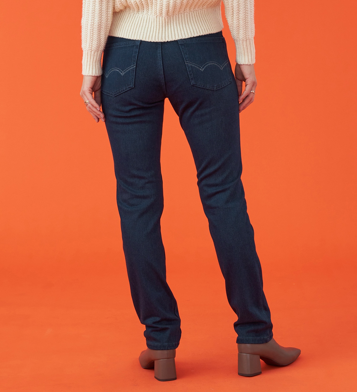 EDWIN(エドウイン)の【試着対象】【裾上げ無料】EDWIN LADIES 『裏起毛であったかい。』BODY FIREジャージーズスリムストレートデニムパンツ【エントリーモデル】【暖】|パンツ/パンツ/レディース|インディゴブルー