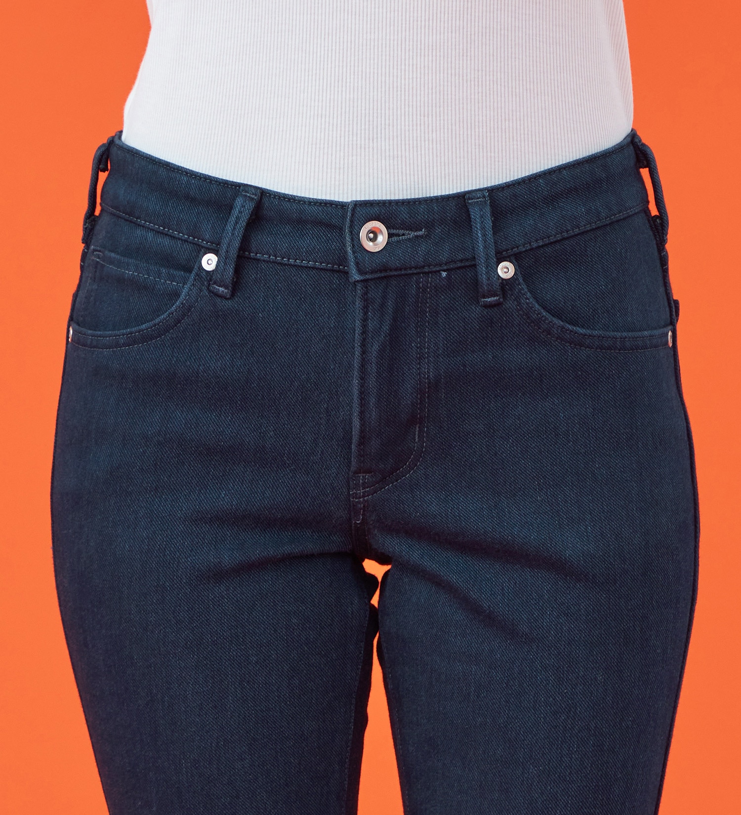 EDWIN(エドウイン)の【試着対象】【裾上げ無料】EDWIN LADIES 『裏起毛であったかい。』BODY FIREジャージーズスリムストレートデニムパンツ【エントリーモデル】【暖】|パンツ/パンツ/レディース|インディゴブルー