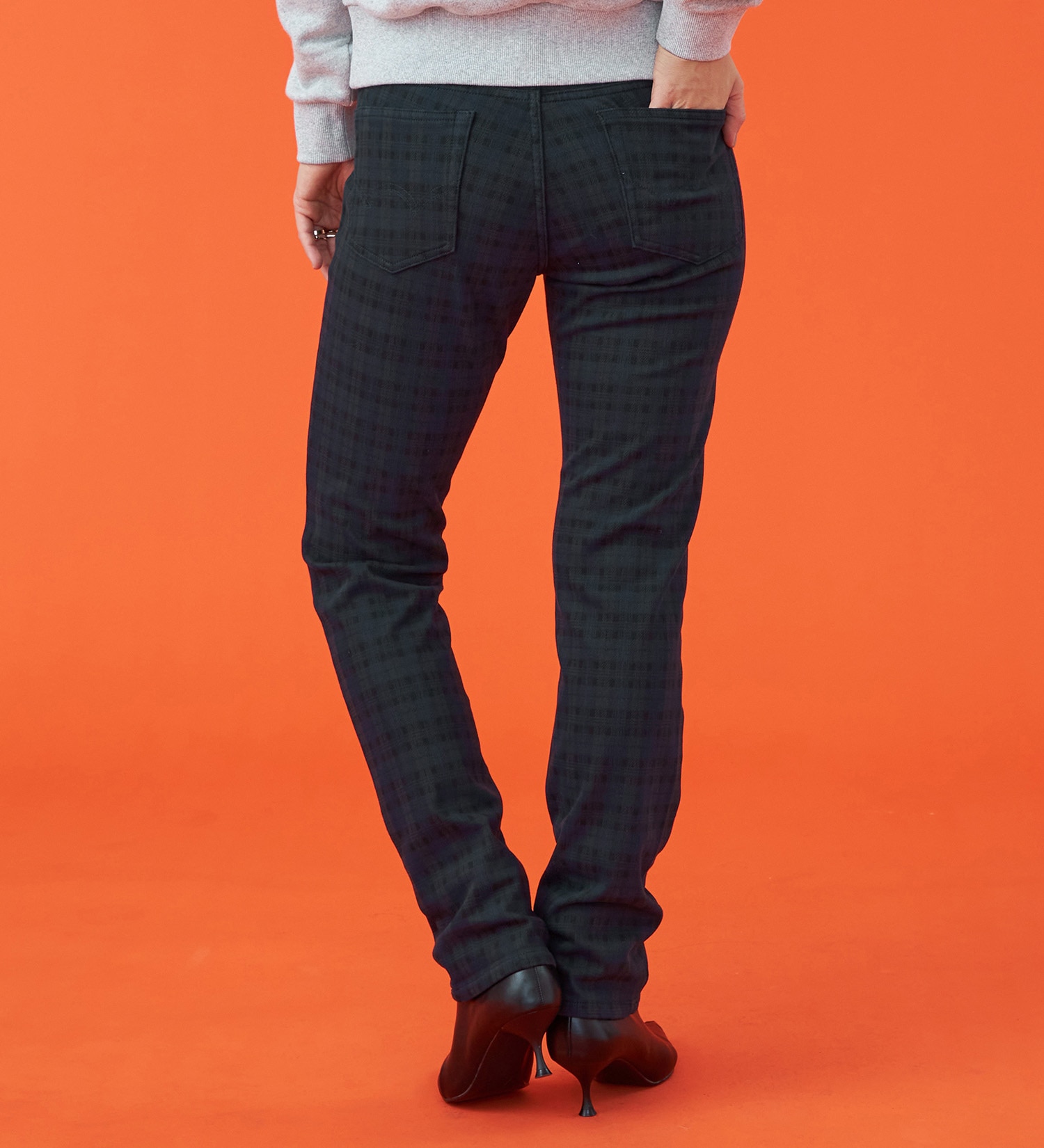 EDWIN(エドウイン)の【試着対象】【裾上げ無料】EDWIN LADIES 『裏起毛であったかい。』BODY FIREジャージーズスリムストレートデニムパンツ【エントリーモデル】【暖】|パンツ/パンツ/レディース|チェック