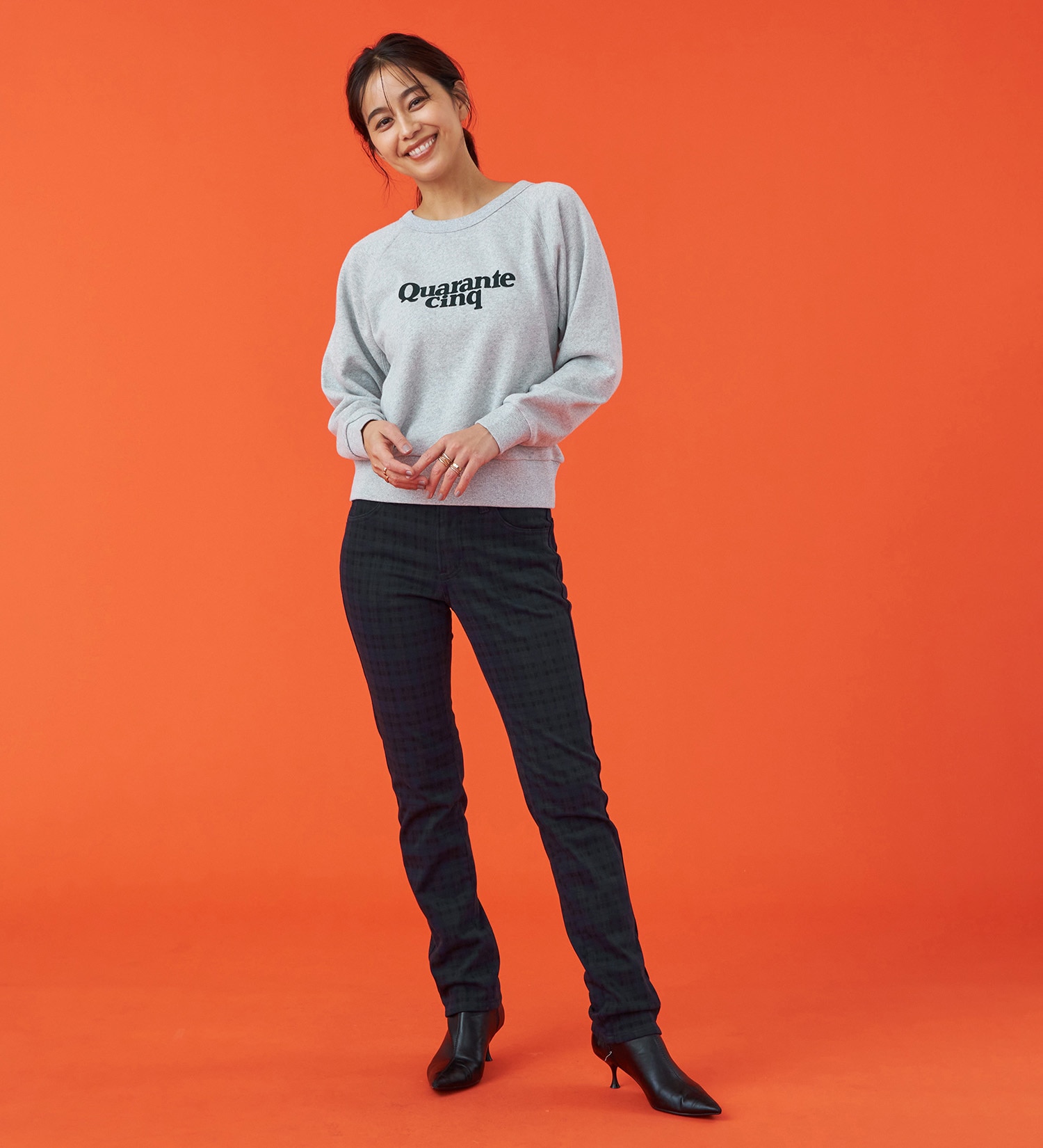 EDWIN(エドウイン)の【試着対象】【裾上げ無料】EDWIN LADIES 『裏起毛であったかい。』BODY FIREジャージーズスリムストレートデニムパンツ【エントリーモデル】【暖】|パンツ/パンツ/レディース|チェック