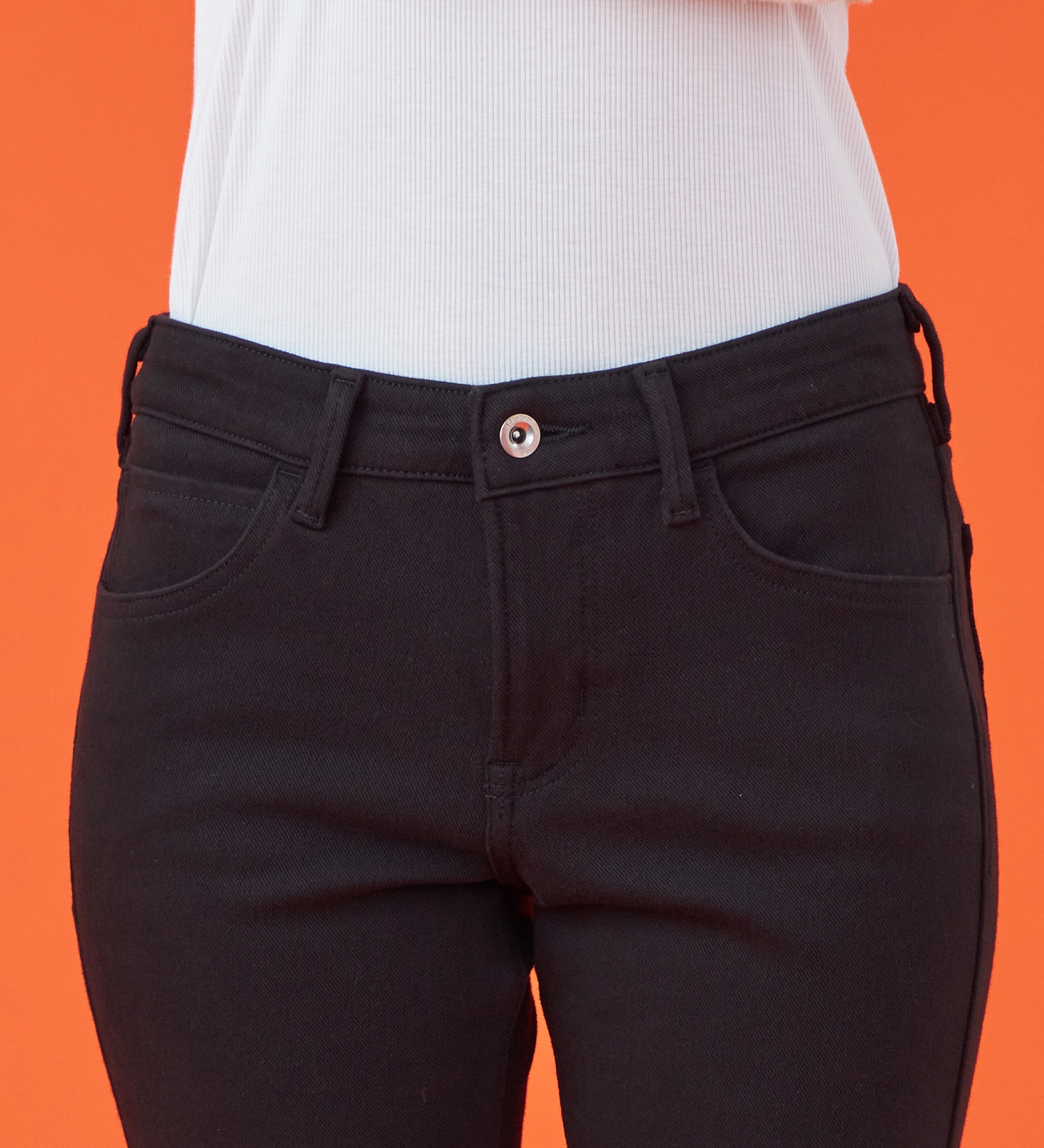 EDWIN(エドウイン)の【試着対象】【裾上げ無料】EDWIN LADIES 『裏起毛であったかい。』BODY FIREジャージーズスリムストレートデニムパンツ【エントリーモデル】【暖】|パンツ/パンツ/レディース|ブラック