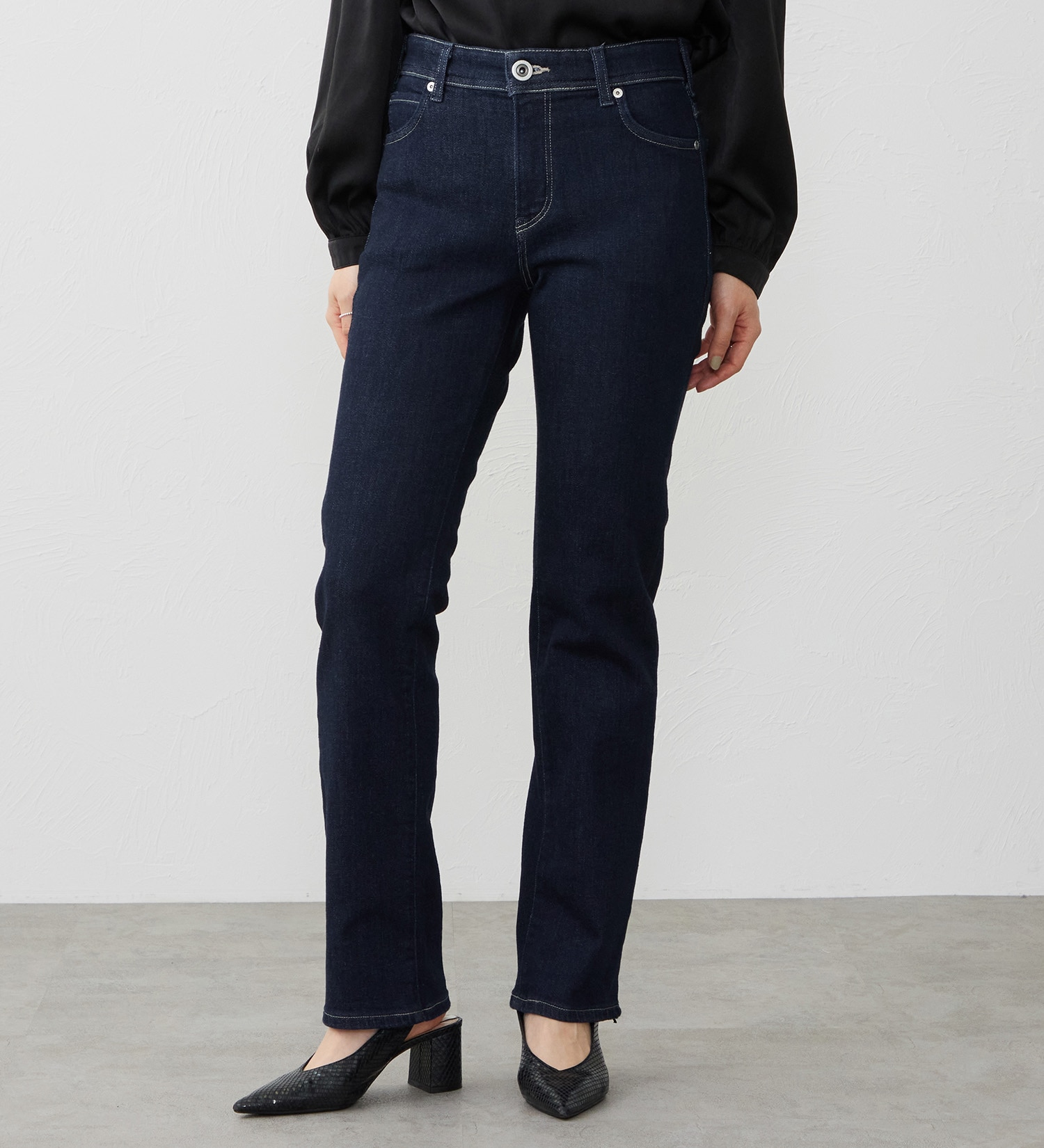 EDWIN(エドウイン)の【試着対象】ジャージーズ プレミアム ストレート デニムパンツ ジーンズ ストレッチ|パンツ/デニム / ジーンズパンツ/レディース|インディゴブルー