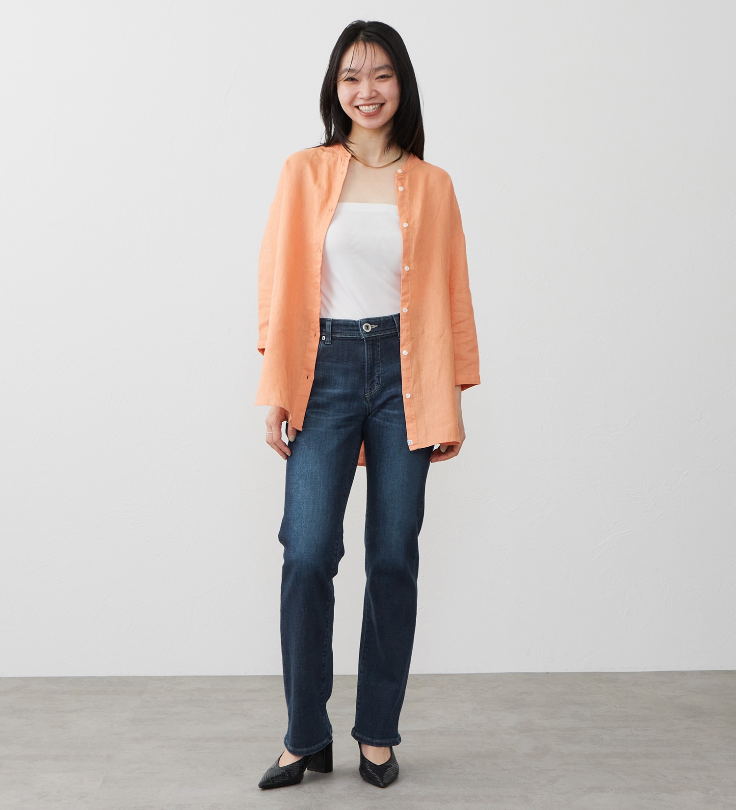 EDWIN(エドウイン)の【試着対象】ジャージーズ プレミアム ストレート デニムパンツ ジーンズ ストレッチ|パンツ/デニム / ジーンズパンツ/レディース|中色ブルー