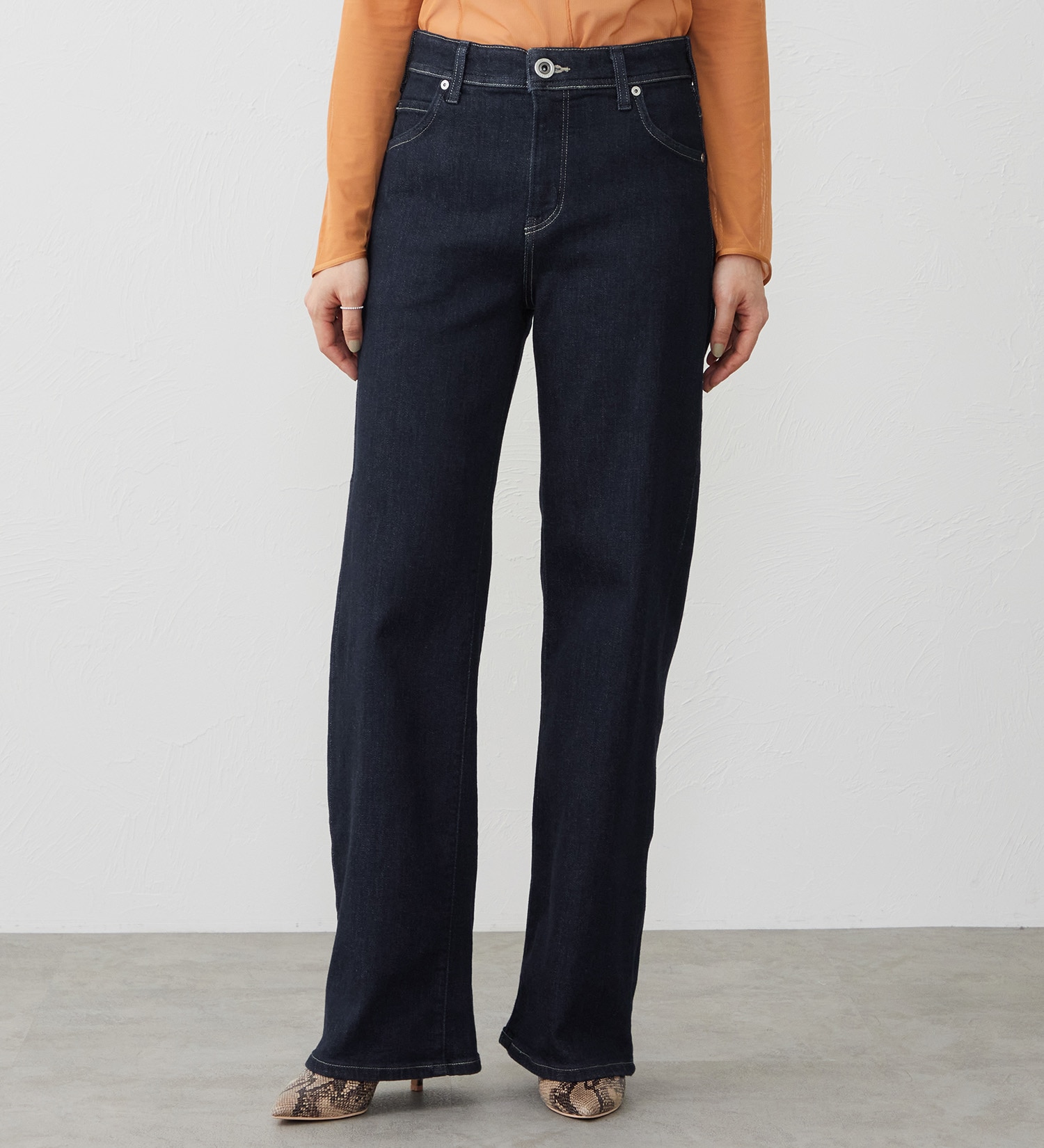 EDWIN(エドウイン)の【試着対象】ジャージーズ プレミアム ワイド デニムパンツ ジーンズ ストレッチ|パンツ/デニム / ジーンズパンツ/レディース|インディゴブルー