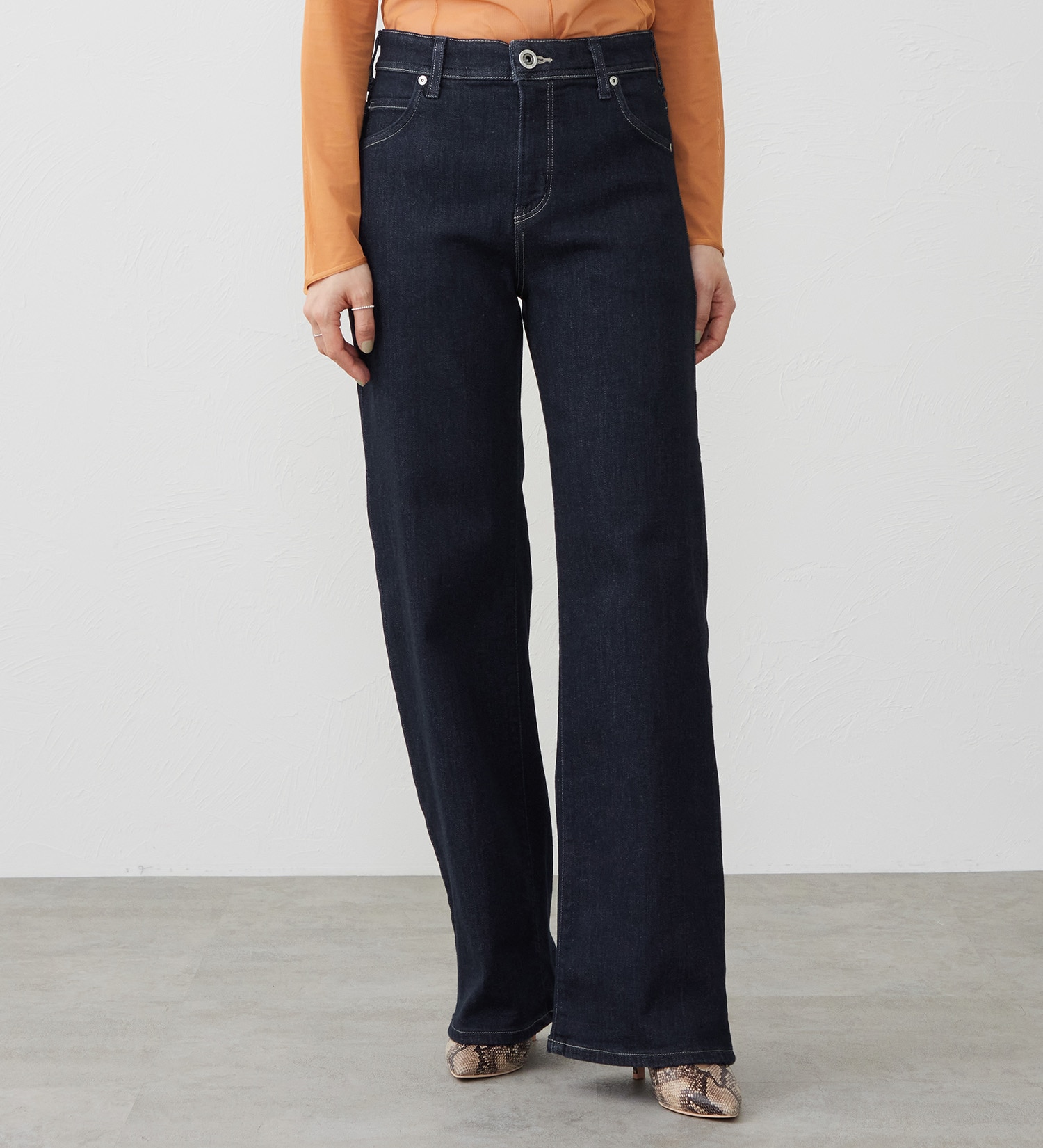 EDWIN(エドウイン)の【試着対象】ジャージーズ プレミアム ワイド デニムパンツ ジーンズ ストレッチ|パンツ/デニム / ジーンズパンツ/レディース|インディゴブルー