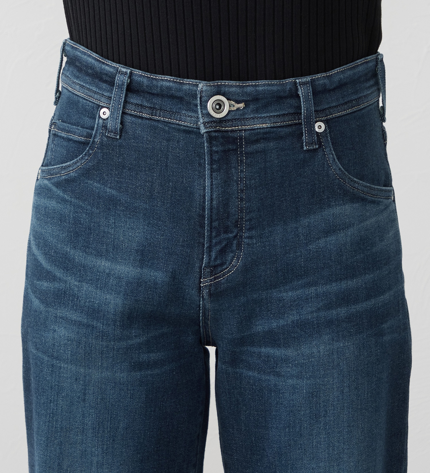 EDWIN(エドウイン)の【試着対象】ジャージーズ プレミアム ワイド デニムパンツ ジーンズ ストレッチ|パンツ/デニム / ジーンズパンツ/レディース|中色ブルー