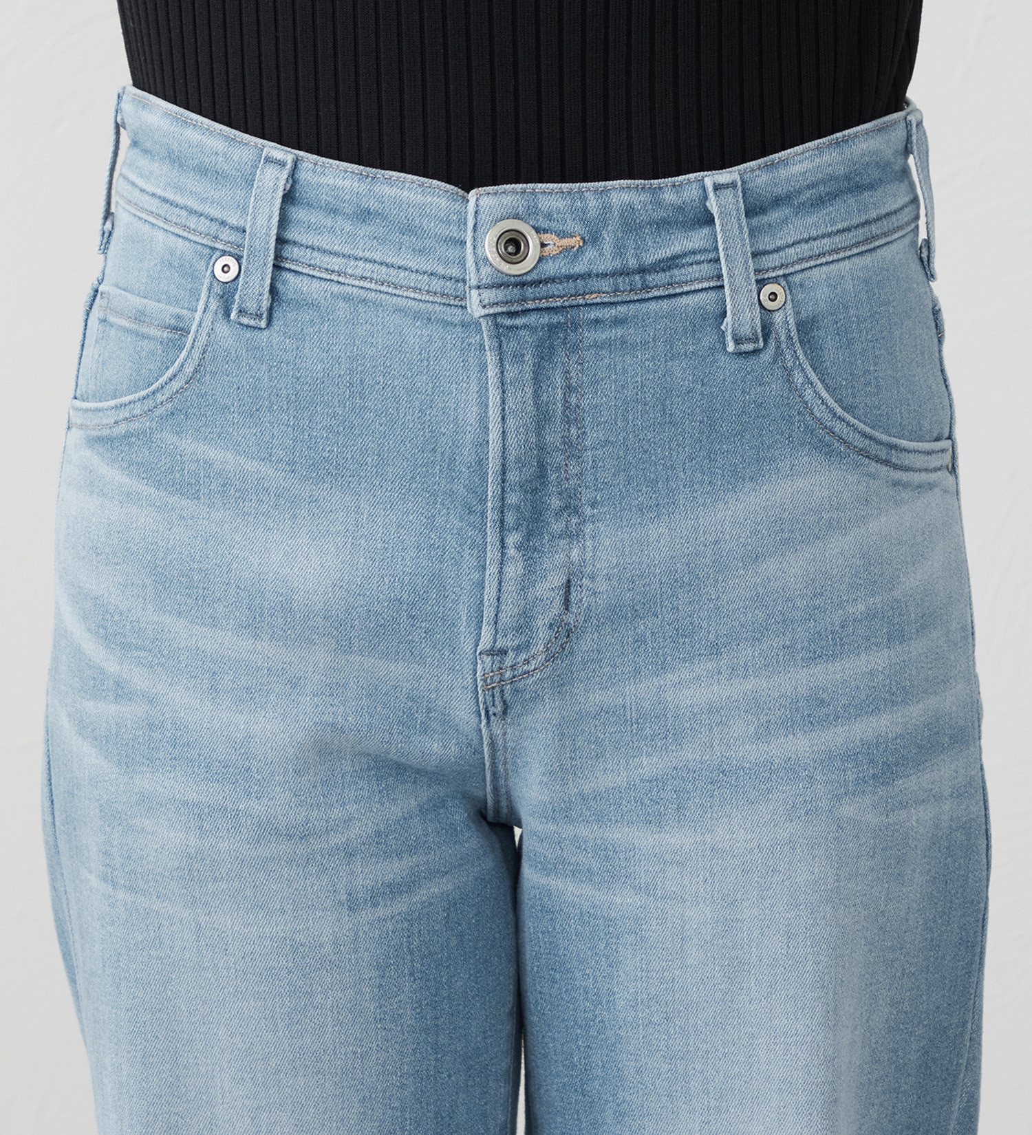 EDWIN(エドウイン)の【試着対象】ジャージーズ プレミアム ワイド デニムパンツ ジーンズ ストレッチ|パンツ/デニム / ジーンズパンツ/レディース|淡色ブルー