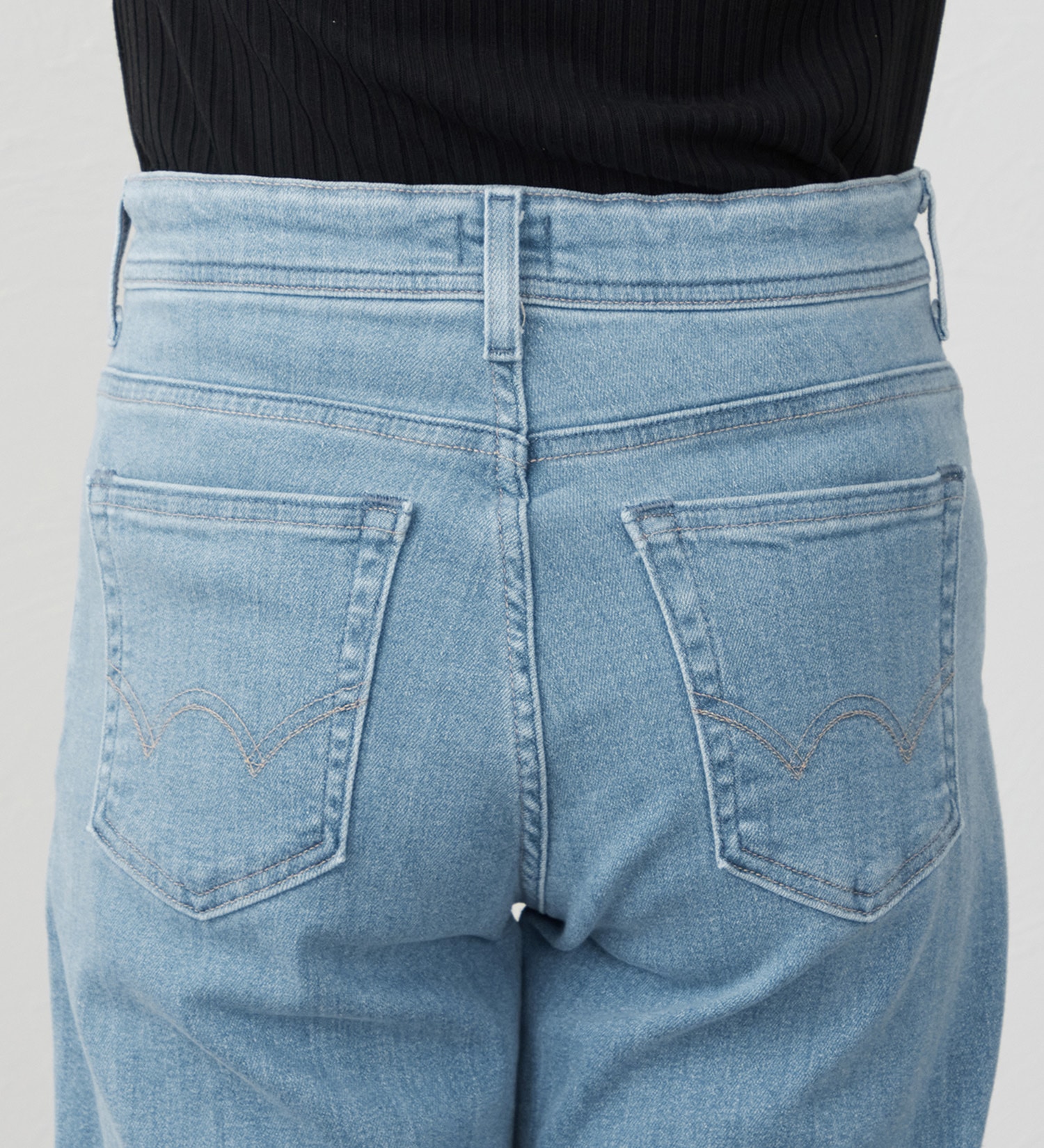 EDWIN(エドウイン)の【試着対象】ジャージーズ プレミアム ワイド デニムパンツ ジーンズ ストレッチ|パンツ/デニム / ジーンズパンツ/レディース|淡色ブルー