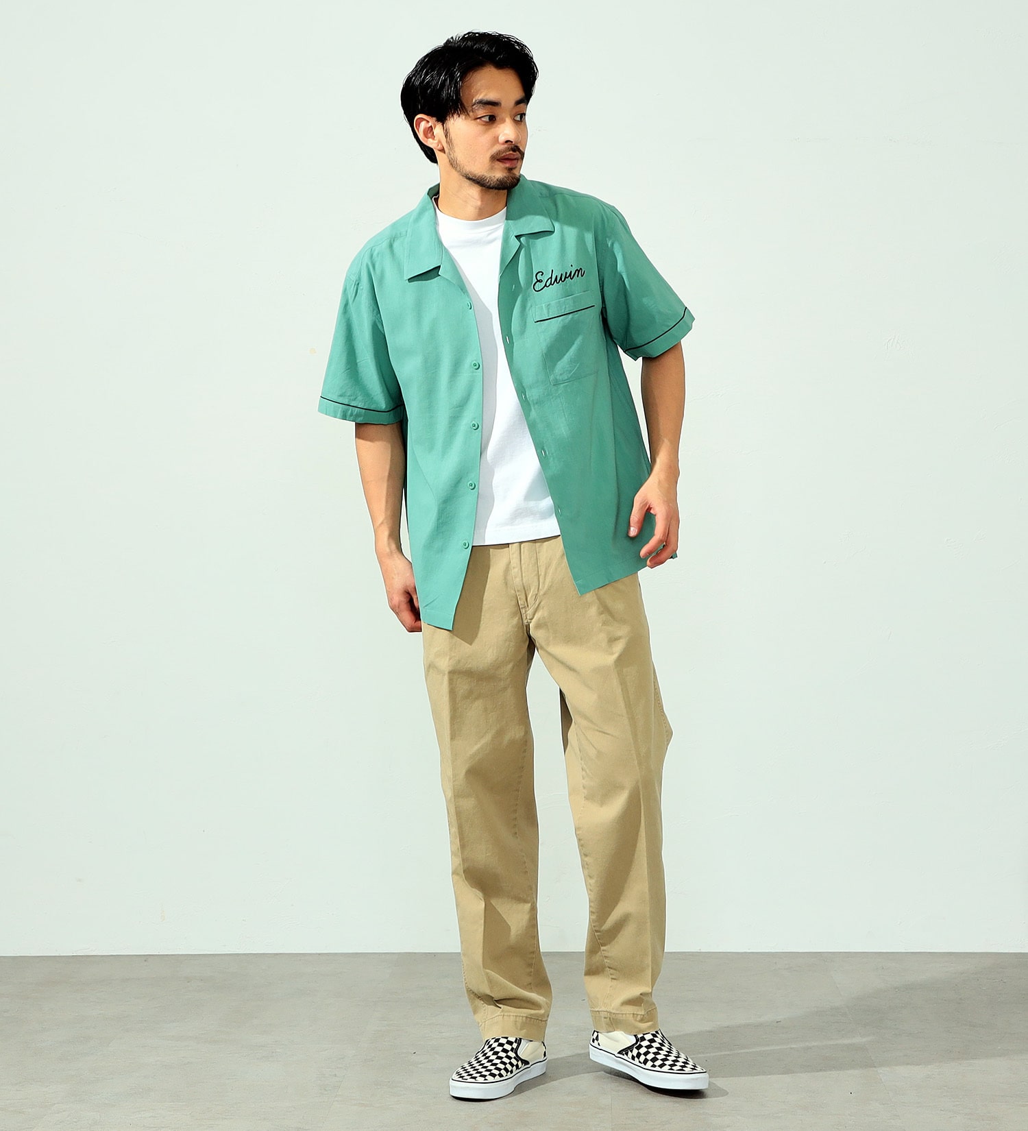 EDWIN KHAKIS タックテーパードチノパンツ|EDWIN|エドウイン