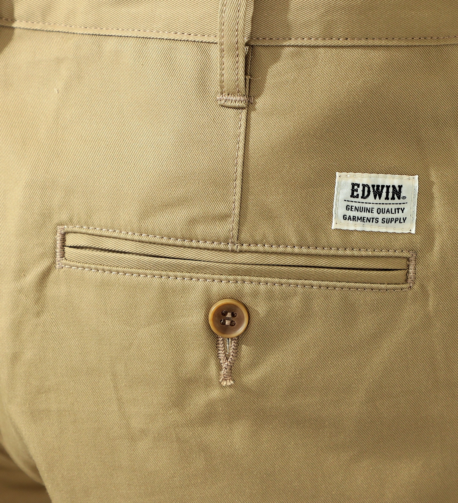 EDWIN(エドウイン)のEDWIN KHAKIS　タックテーパードチノパンツ|パンツ/チノパンツ/メンズ|ダークベージュ