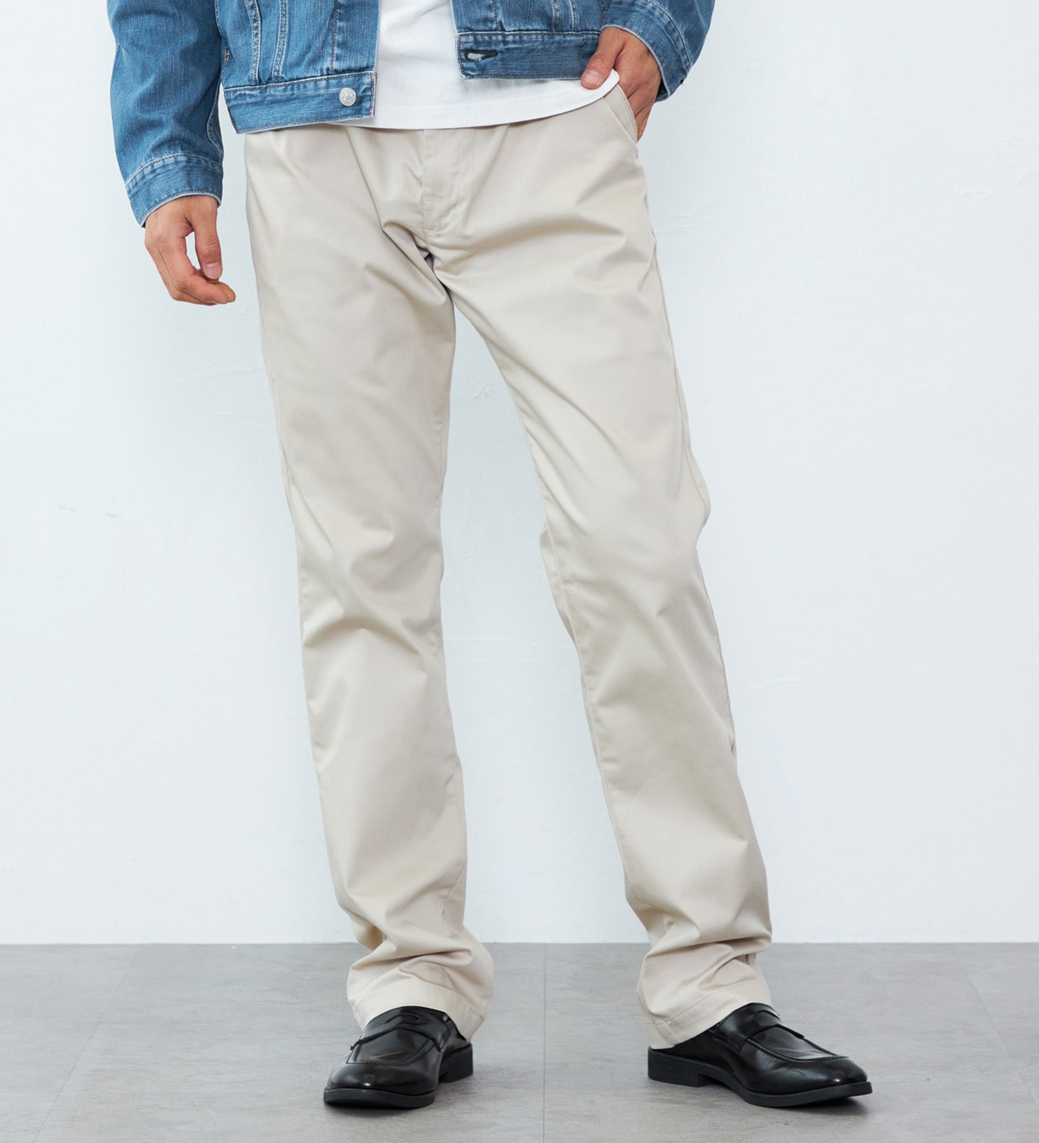 EDWIN(エドウイン)の【試着対象】大人のふだん着 チノパンツ ストレッチ ウエスト調節可能|パンツ/チノパンツ/メンズ|ライトベージュ