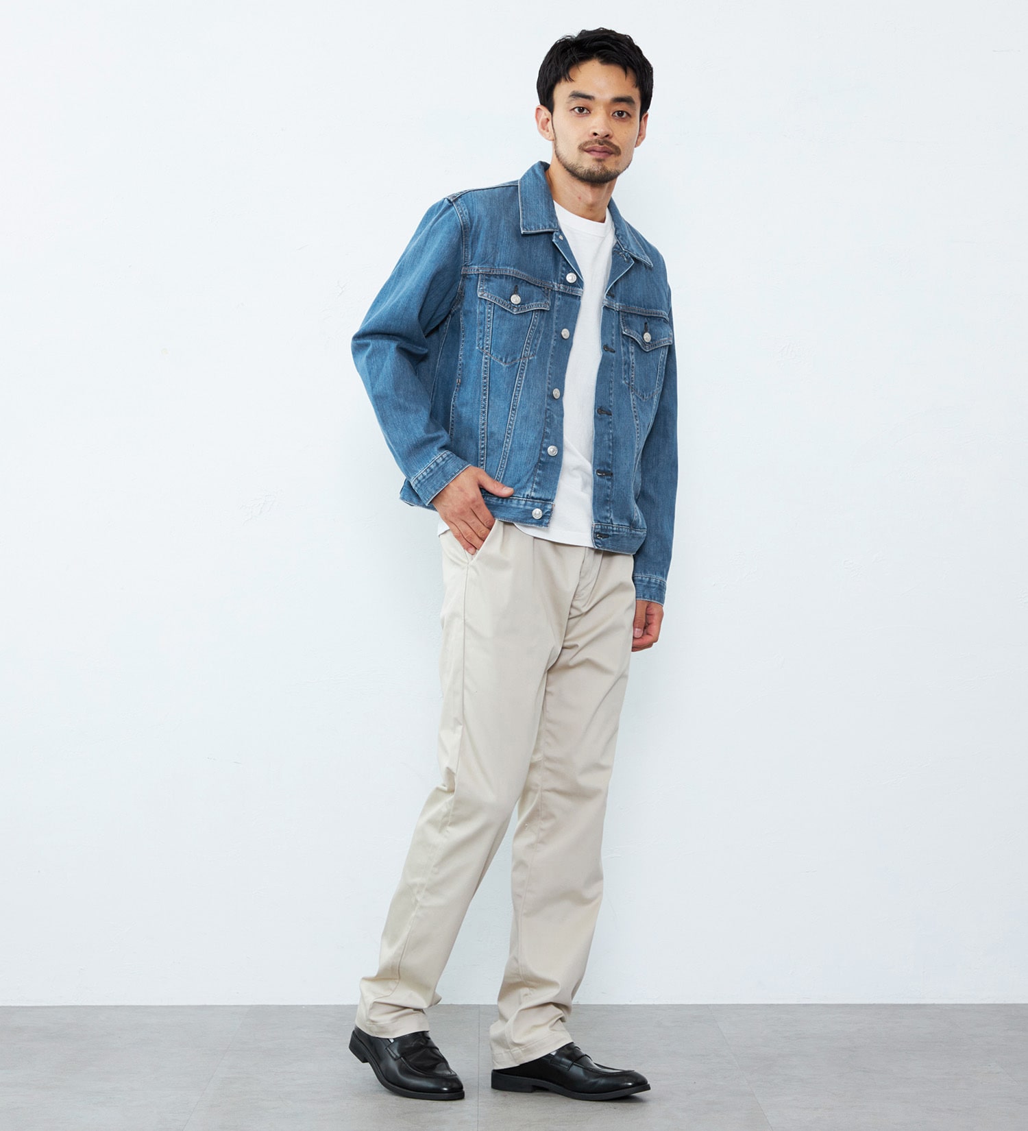 EDWIN(エドウイン)の【試着対象】大人のふだん着 チノパンツ ストレッチ ウエスト調節可能|パンツ/チノパンツ/メンズ|ライトベージュ