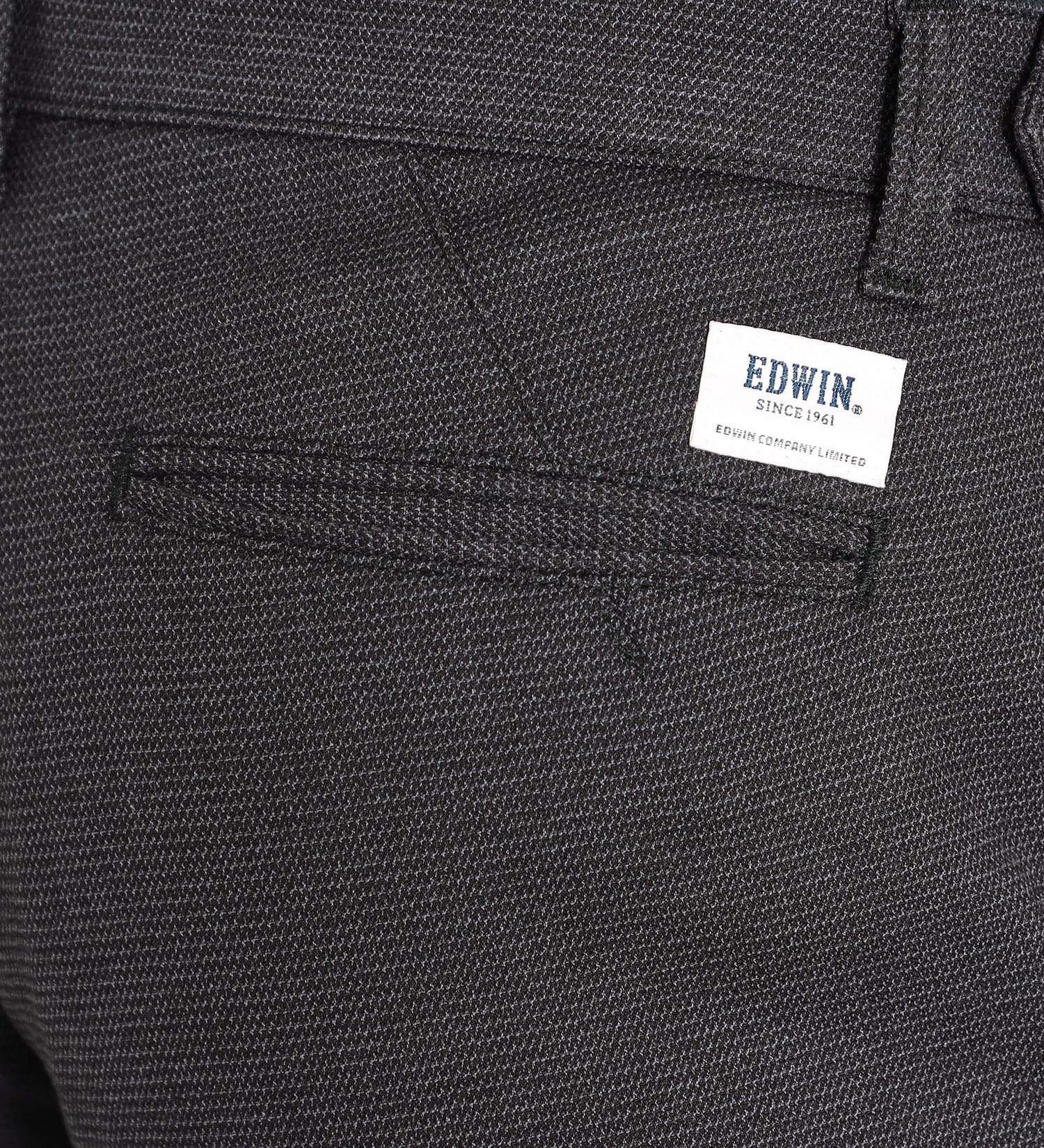 EDWIN(エドウイン)の大人のふだん着 ノータック アジャスター ストレッチトラウザー レギュラーストレートパンツ|パンツ/パンツ/メンズ|ブラック
