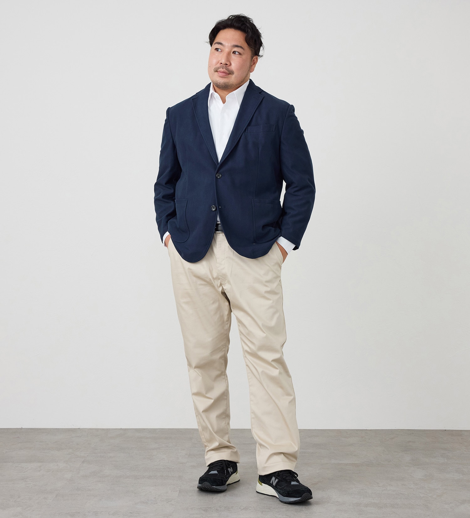 EDWIN(エドウイン)の【試着対象】【大きいサイズ】大人のふだん着 チノパンツ ストレッチ ウエスト調節機能|パンツ/チノパンツ/メンズ|ライトベージュ