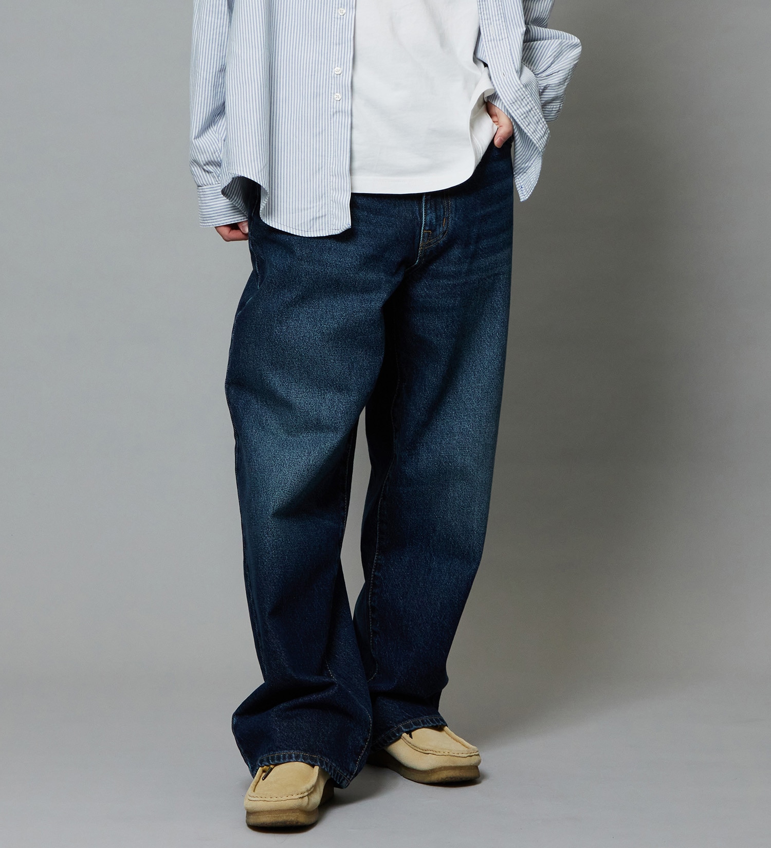 EDWIN(エドウイン)のワイドストレート デニムパンツ バギージーンズ|パンツ/デニム / ジーンズパンツ/メンズ|濃色ブルー