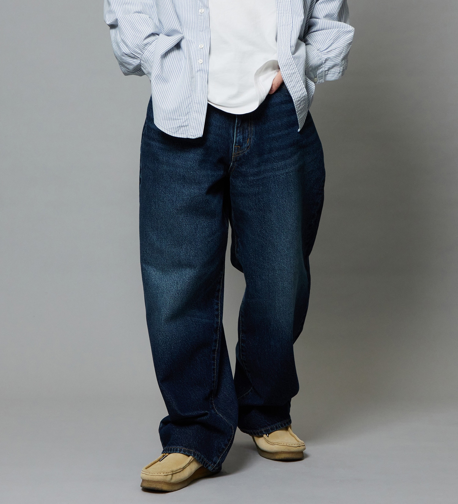 EDWIN(エドウイン)のワイドストレート デニムパンツ バギージーンズ|パンツ/デニム / ジーンズパンツ/メンズ|濃色ブルー