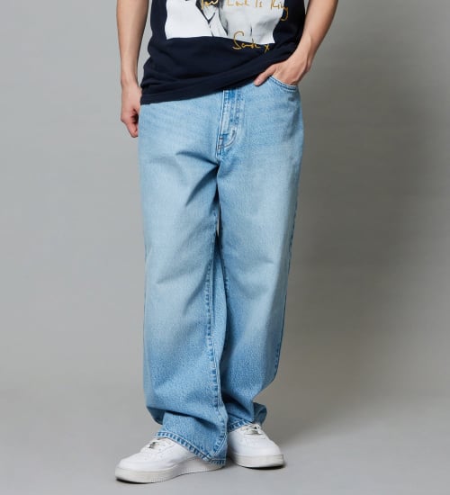 ワイドストレート デニムパンツ バギージーンズ