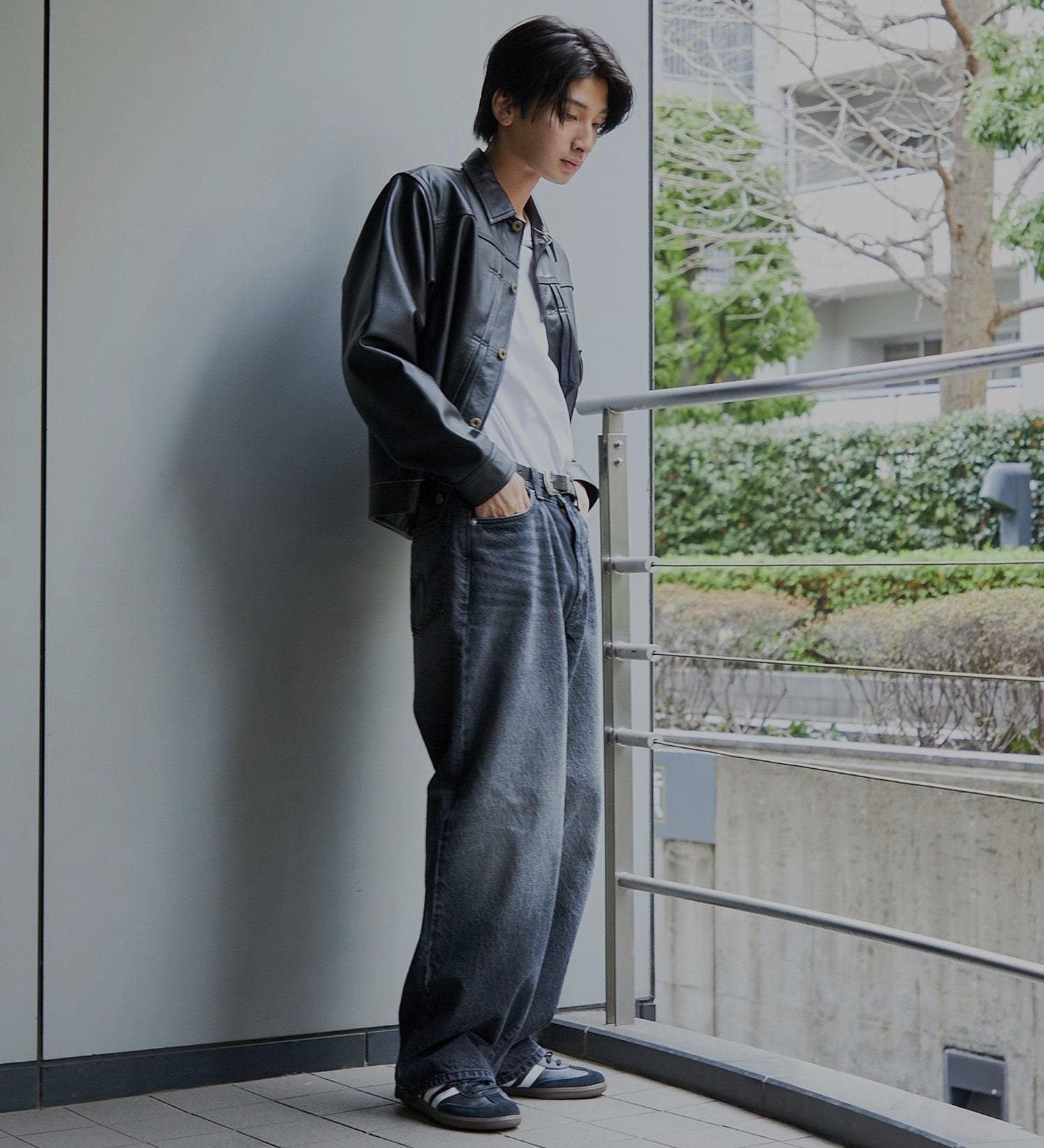 EDWIN(エドウイン)のワイドストレート デニムパンツ バギージーンズ|パンツ/デニム / ジーンズパンツ/メンズ|ブラックデニム2