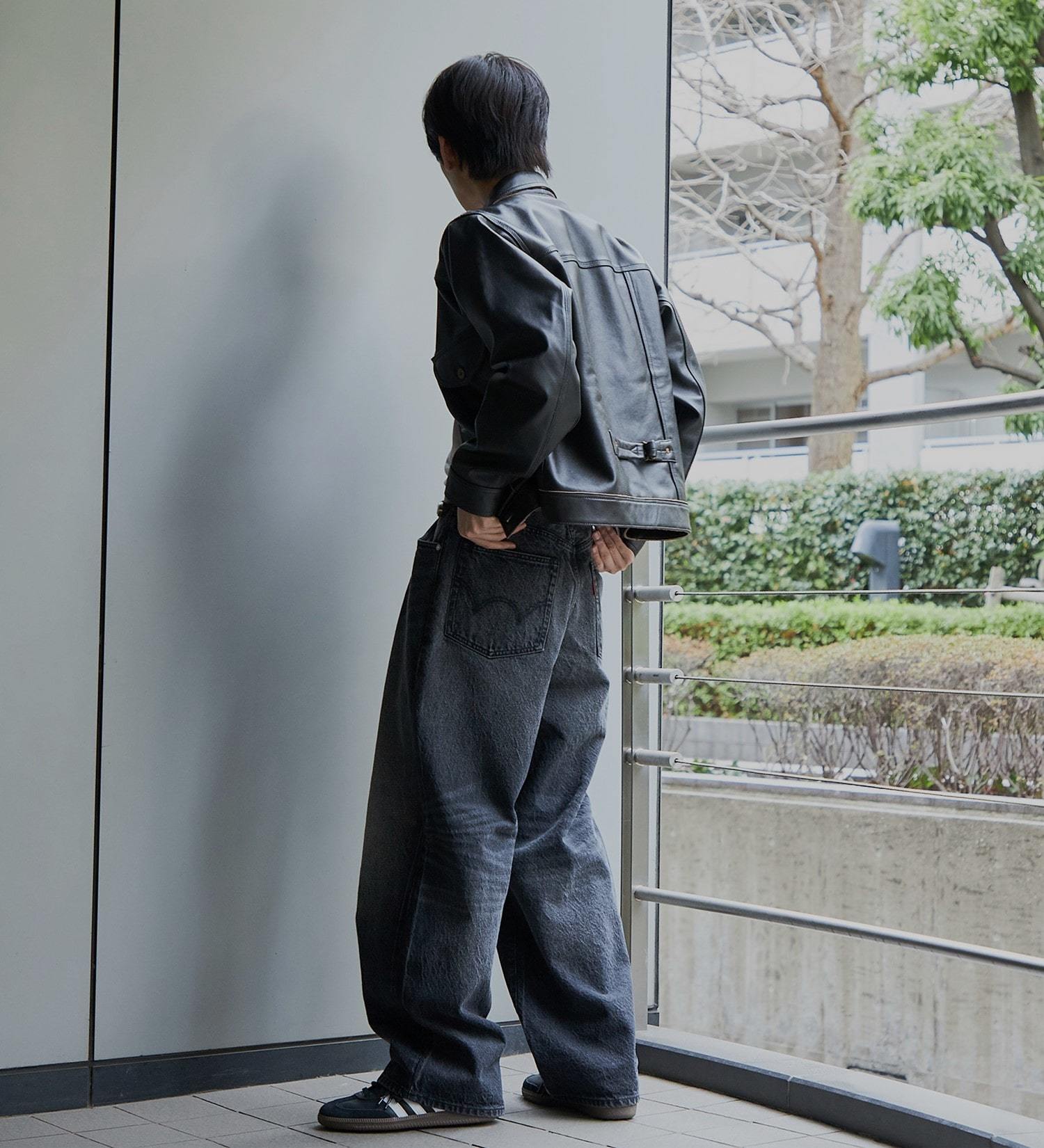 EDWIN(エドウイン)のワイドストレート デニムパンツ バギージーンズ|パンツ/デニム / ジーンズパンツ/メンズ|ブラックデニム2