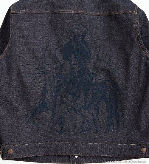 【予約】【EDWIN × SaGa】真サルーイン デニムジャケット（EMBROIDERY-刺繍）（コラボアート巾着付き）