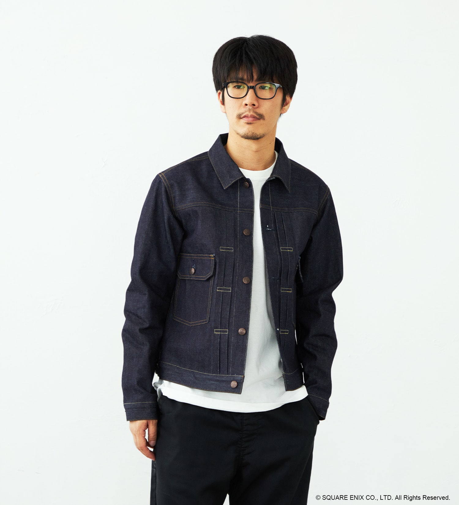 EDWIN(エドウイン)の【予約】【EDWIN × SaGa】真サルーイン デニムジャケット（EMBROIDERY-刺繍）（コラボアート巾着付き）|ジャケット/アウター/デニムジャケット/メンズ|インディゴ未洗い