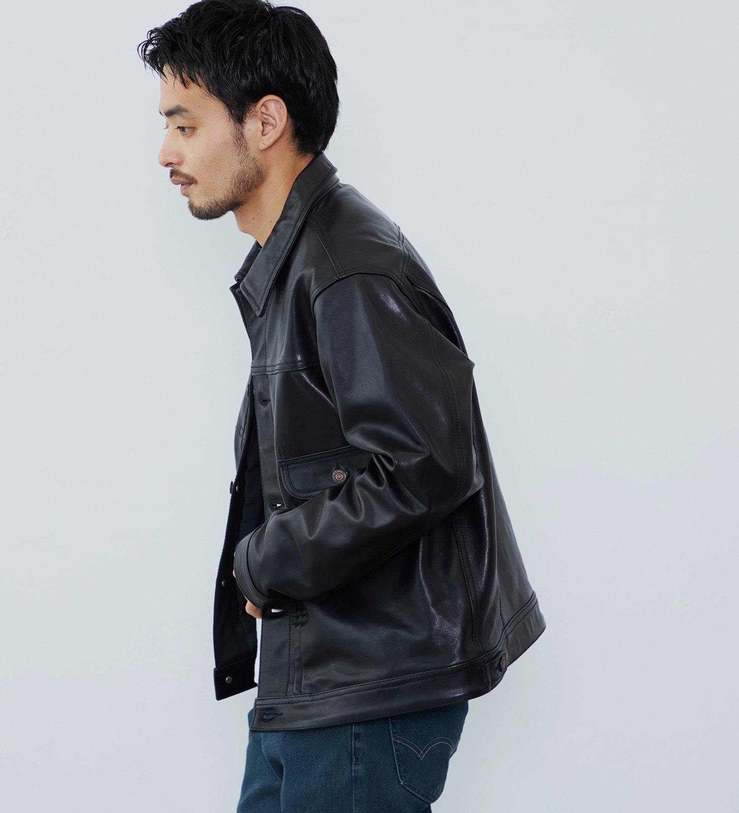 EDWIN(エドウイン)の【Pre SALE】シープスキン レザージャケット|ジャケット/アウター/その他アウター/メンズ|ブラック