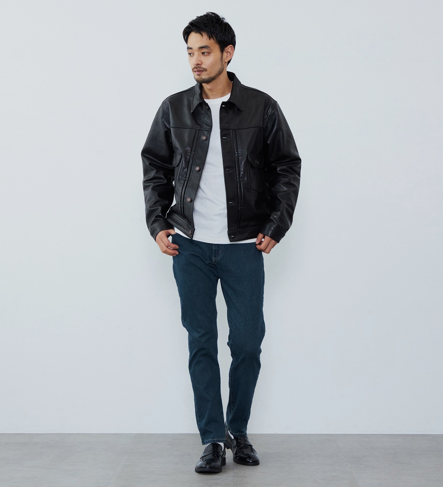 SALE】シープスキン レザージャケット|EDWIN|エドウイン