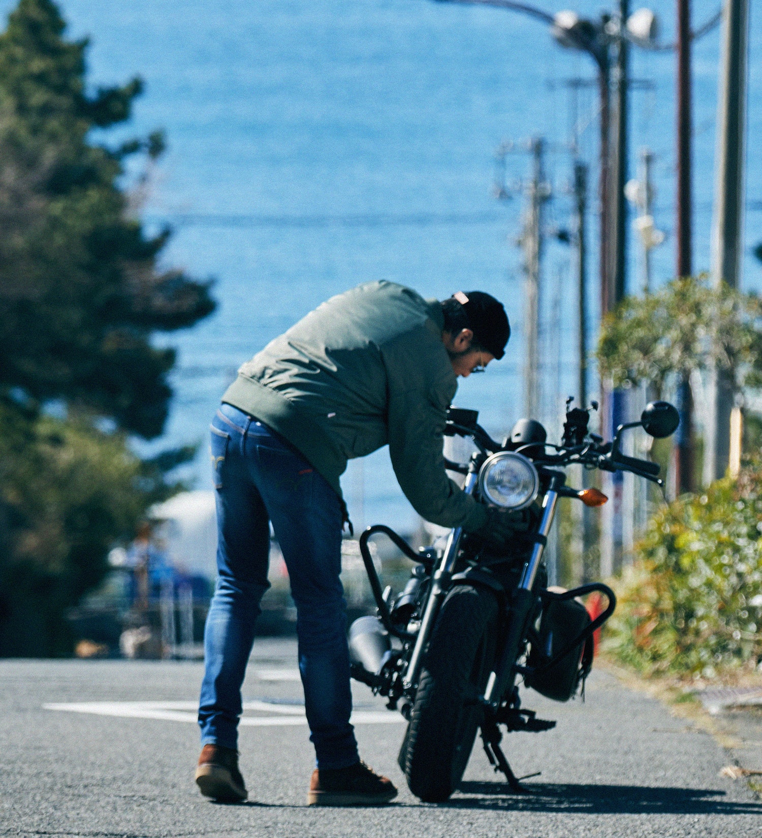EDWIN(エドウイン)の【涼】バイク用 COOL レギュラーストレートデニムパンツ|パンツ/デニムパンツ/メンズ|中色ブルー