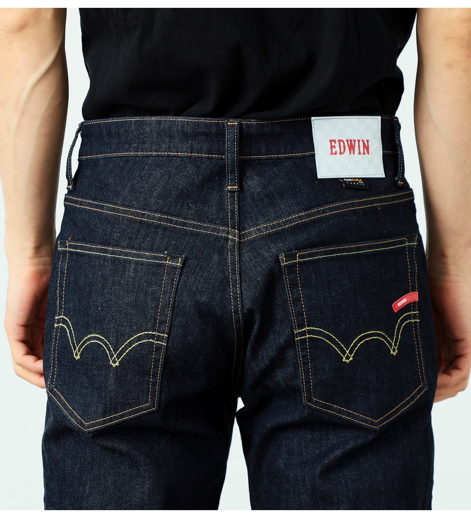 EDWIN(エドウイン)の【EC限定】バイク用 コーデュラ レギュラーストレートストレッチデニムパンツ 年間素材 CORDURA denim fabric|パンツ/デニムパンツ/メンズ|インディゴブルー