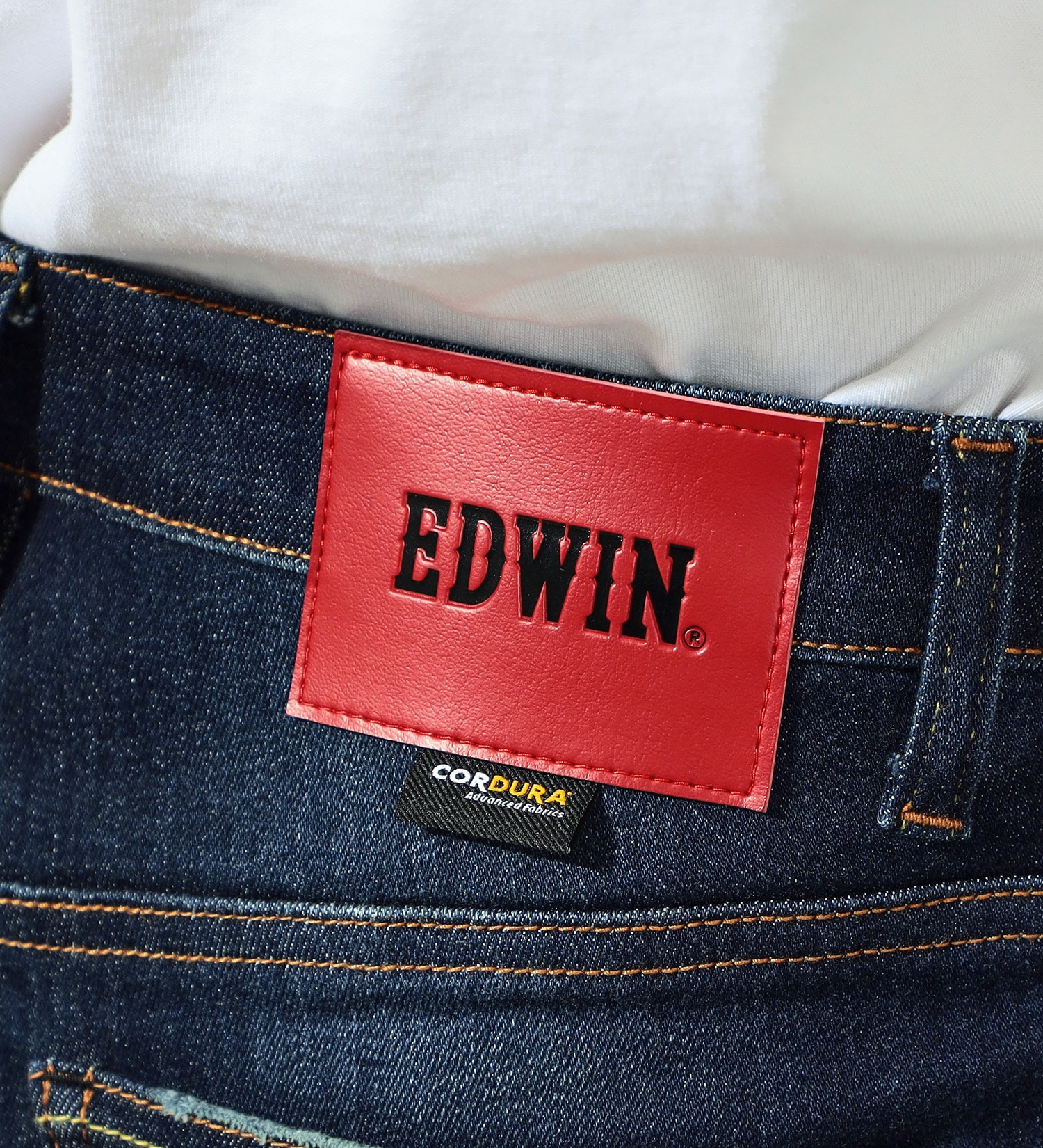 EDWIN(エドウイン)のバイク用 コーデュラストレッチデニム ハイパーストレッチCORDURA denim fabric|パンツ/デニムパンツ/メンズ|中色ブルー