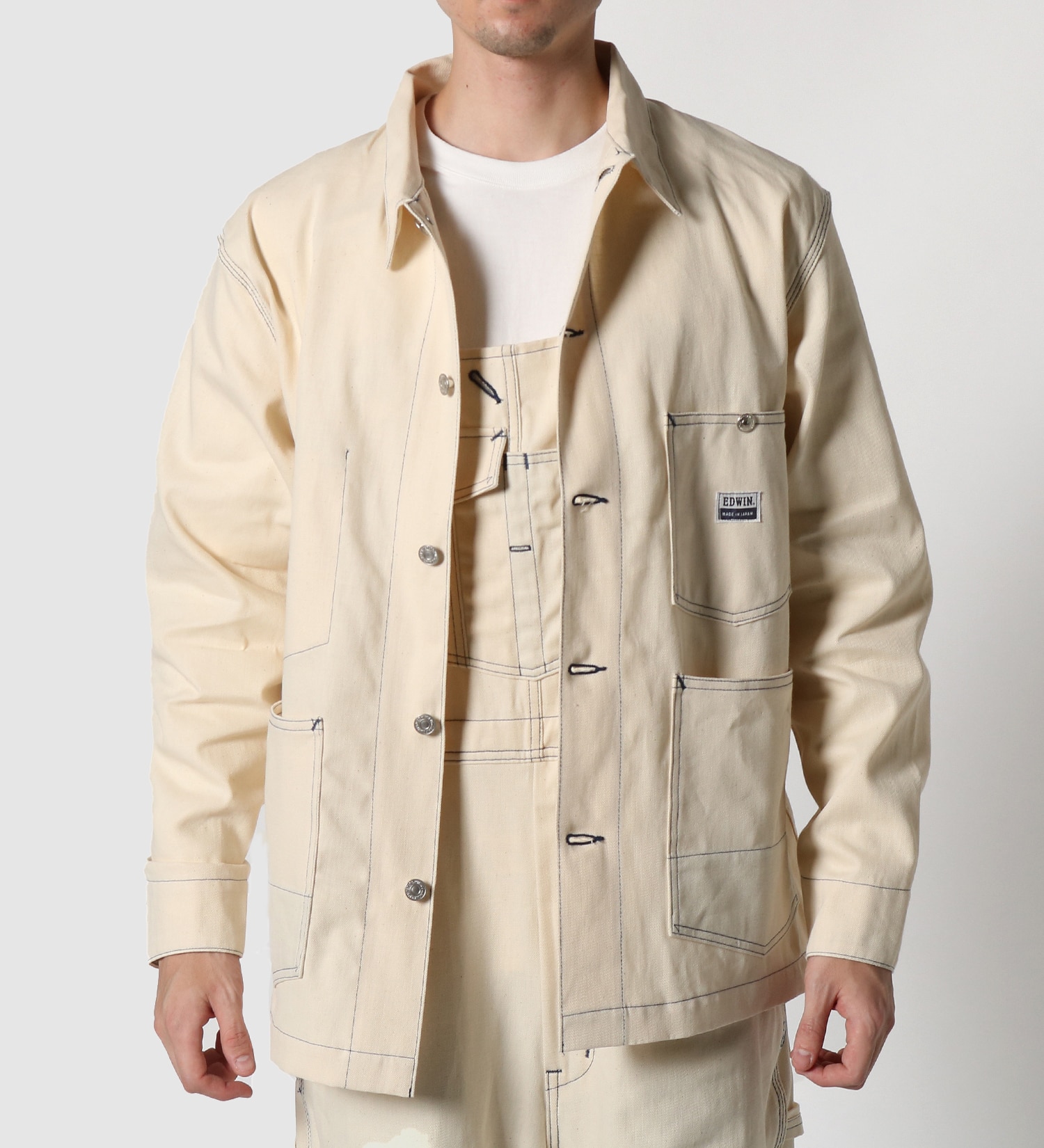 EDWIN(エドウイン)の【試着対象】【コンセプトショップ限定】COVERALL|ジャケット/アウター/カバーオール/メンズ|オフホワイト