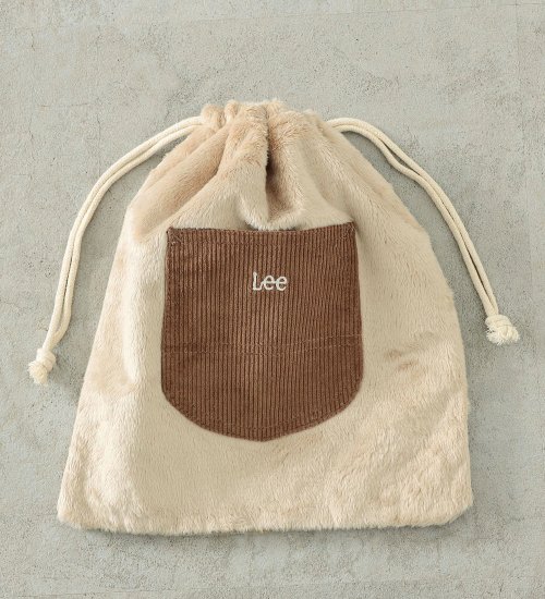 Lee(リー)の【SALE】ふんわりファー巾着バッグ Mサイズ|バッグ/その他バッグ/キッズ|ベージュ