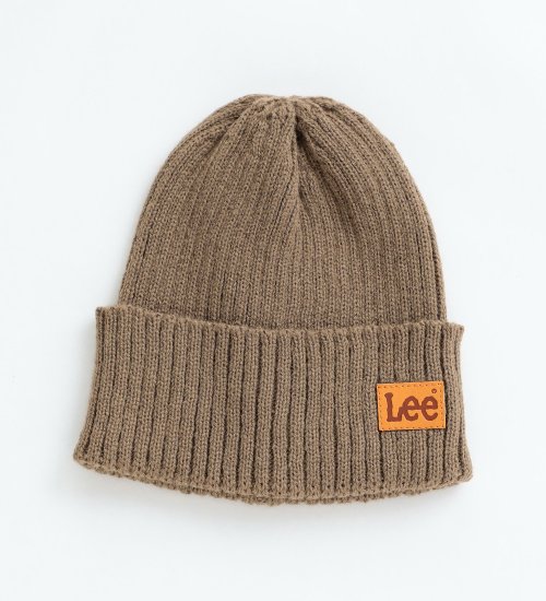 Lee(リー)のロゴニット帽 Mサイズ|帽子/ニットキャップ/ビーニー/レディース|ブラウン