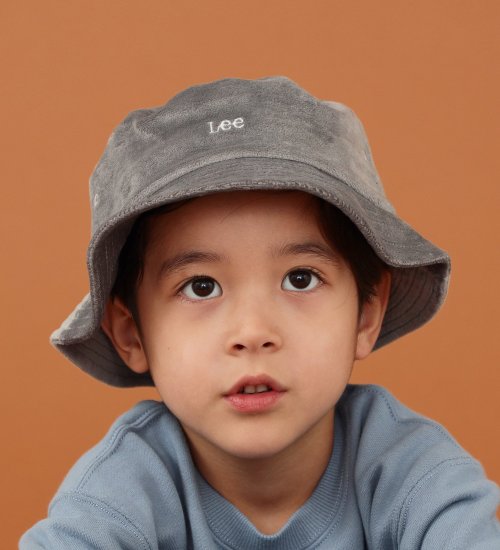 Lee(リー)のNEW【KIDS】【大人】Leeロゴ バケットハット秋冬|帽子/ハット/キッズ|ライトグレー