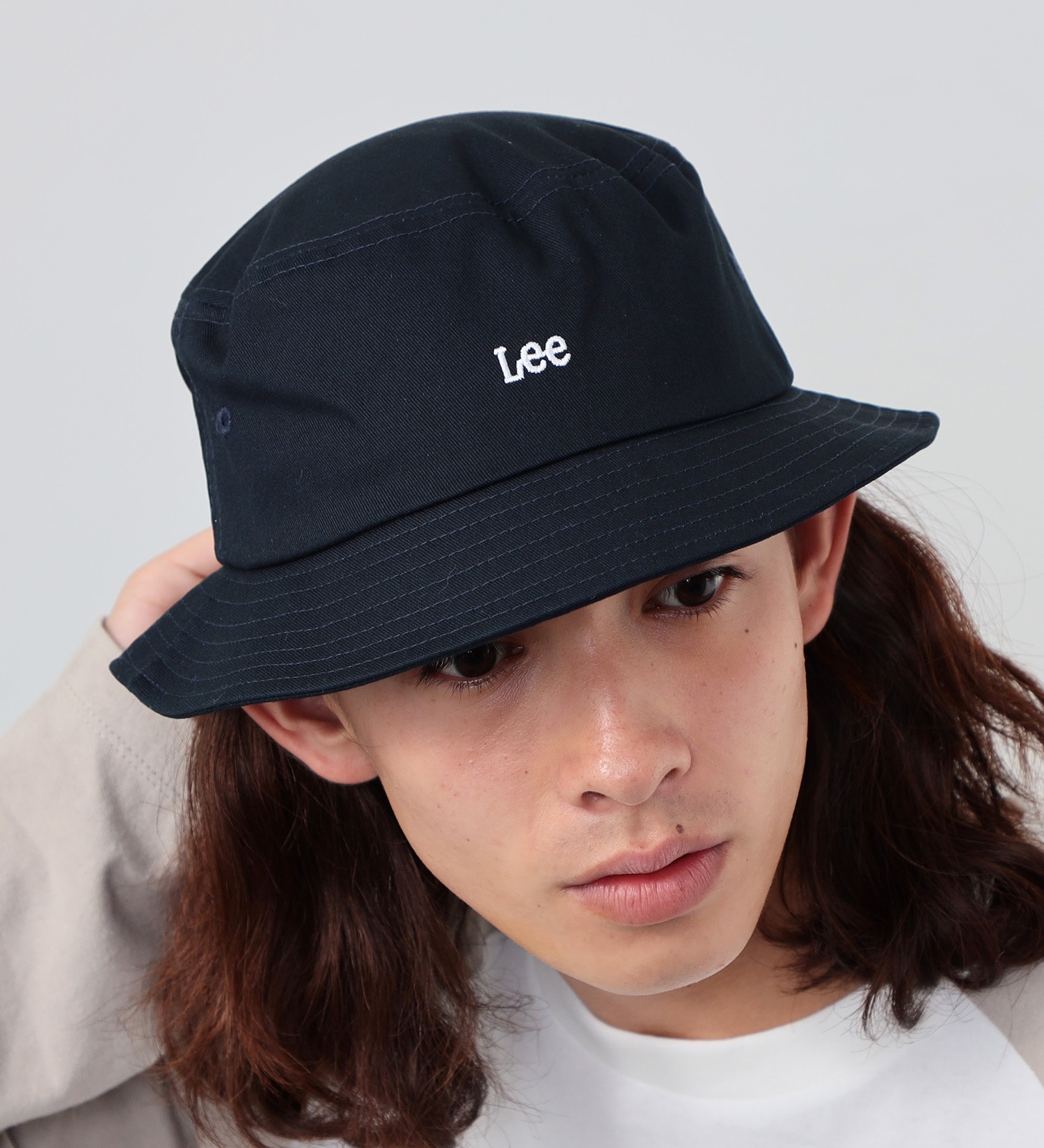 Lee(リー)の【KIDS】【大人】Leeロゴ ツイル バケットハット|帽子/ハット/メンズ|ネイビー