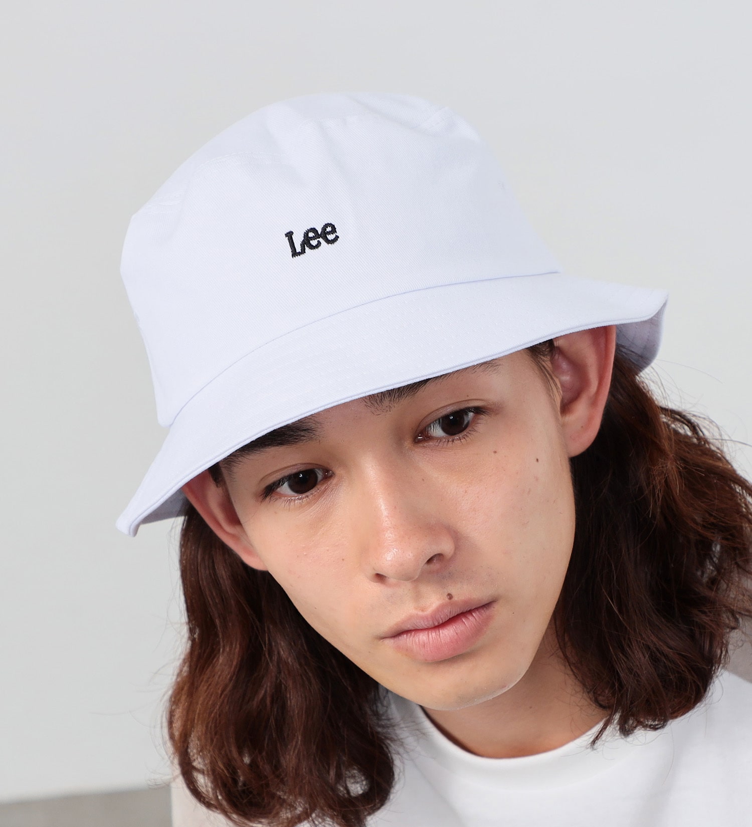 Lee(リー)の【KIDS】【大人】Leeロゴ ツイル バケットハット|帽子/ハット/メンズ|ホワイト