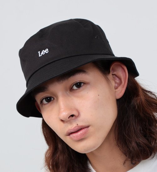 Lee(リー)の【KIDS】【大人】Leeロゴ ツイル バケットハット|帽子/ハット/キッズ|ブラック