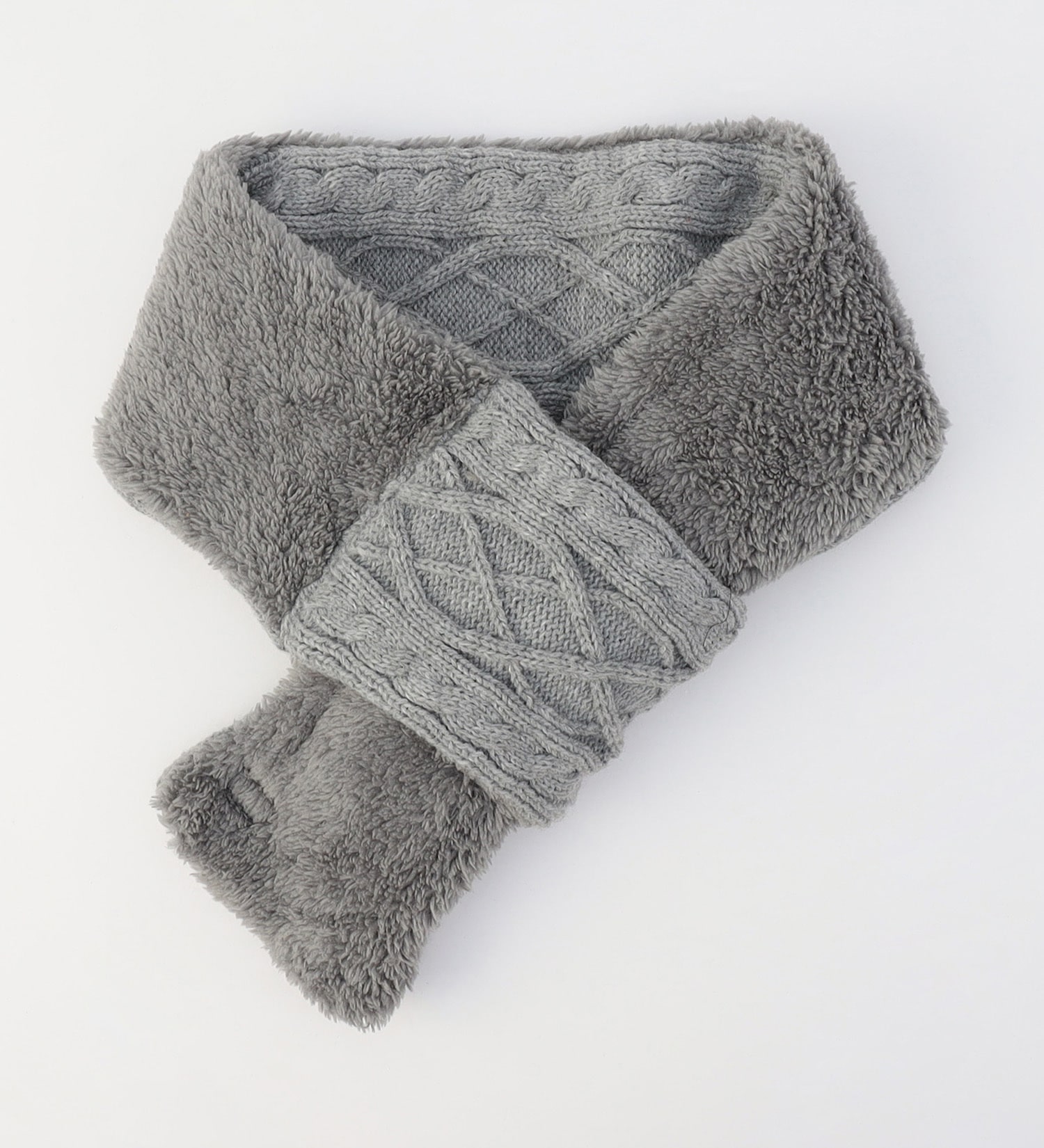 Lee(リー)のCABLE KNIT MUFFLER / ケーブルニットマフラー|ファッション雑貨/マフラー/ショール/メンズ|グレー
