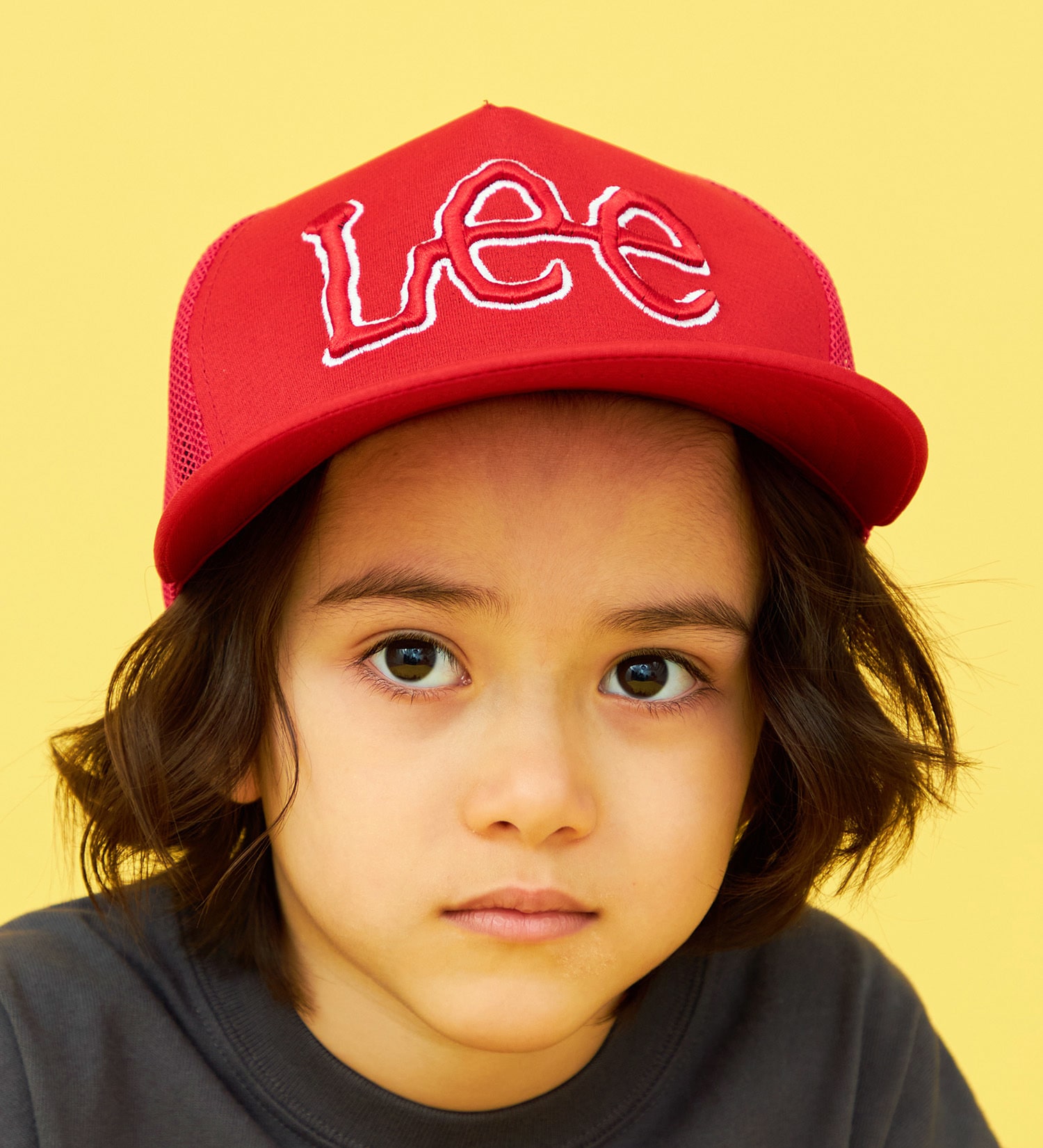 Lee(リー)の【KIDS・大人】メッシュキャップ Lee立体ロゴ|帽子/キャップ/メンズ|レッド