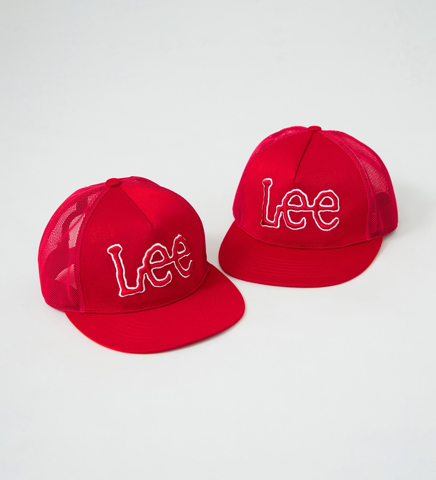 Lee(リー)の【KIDS・大人】メッシュキャップ Lee立体ロゴ|帽子/キャップ/メンズ|レッド