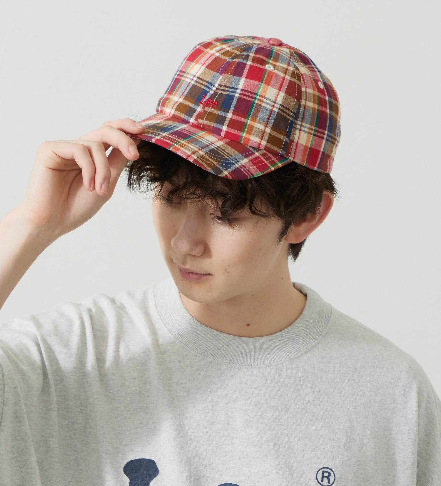 Lee(リー)の【ポイントアップ対象】マドラスチェックCAP|帽子/キャップ/メンズ|レッド