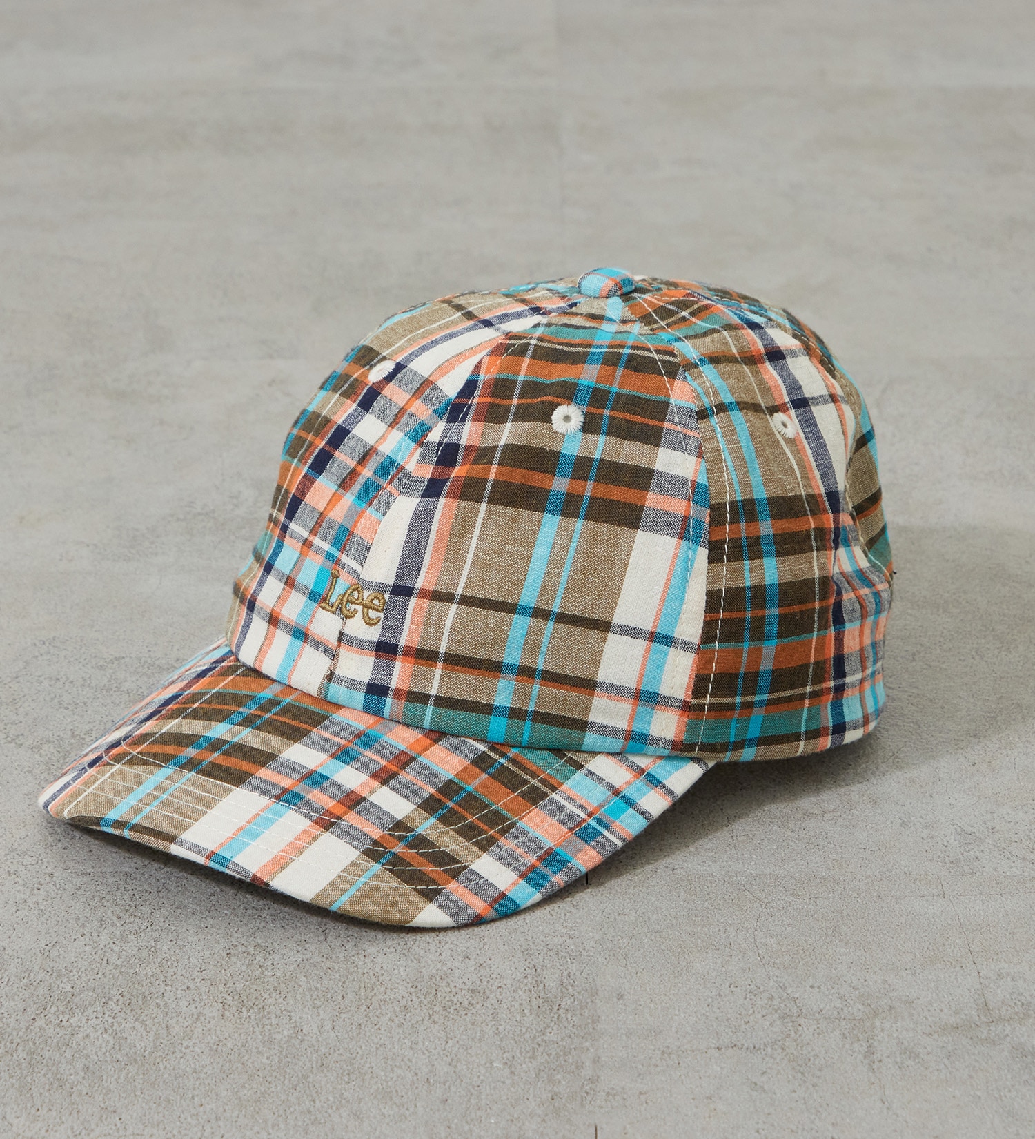 Lee(リー)の【ポイントアップ対象】マドラスチェックCAP|帽子/キャップ/メンズ|オレンジ